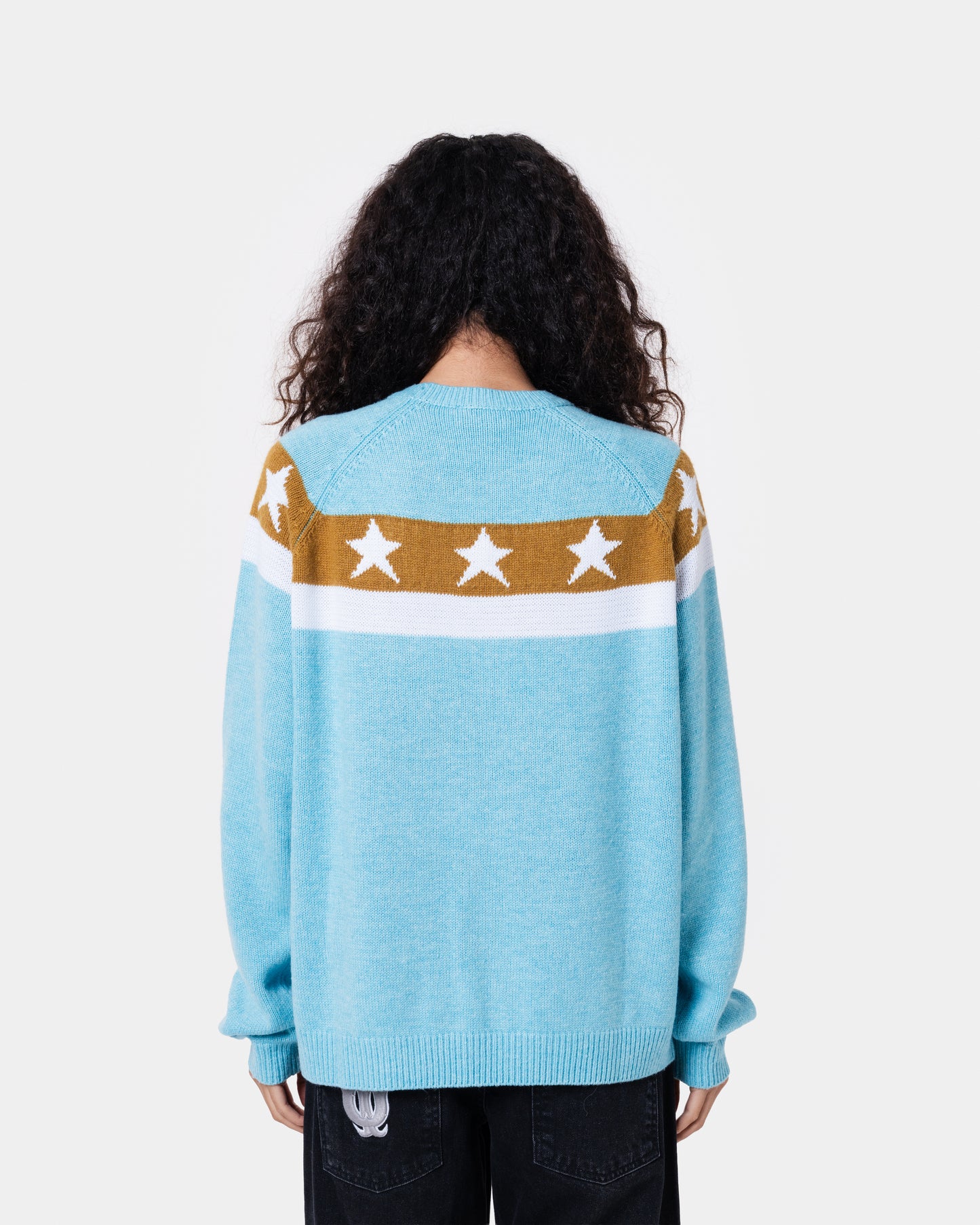 STAR BANNER SWEATER BLUE