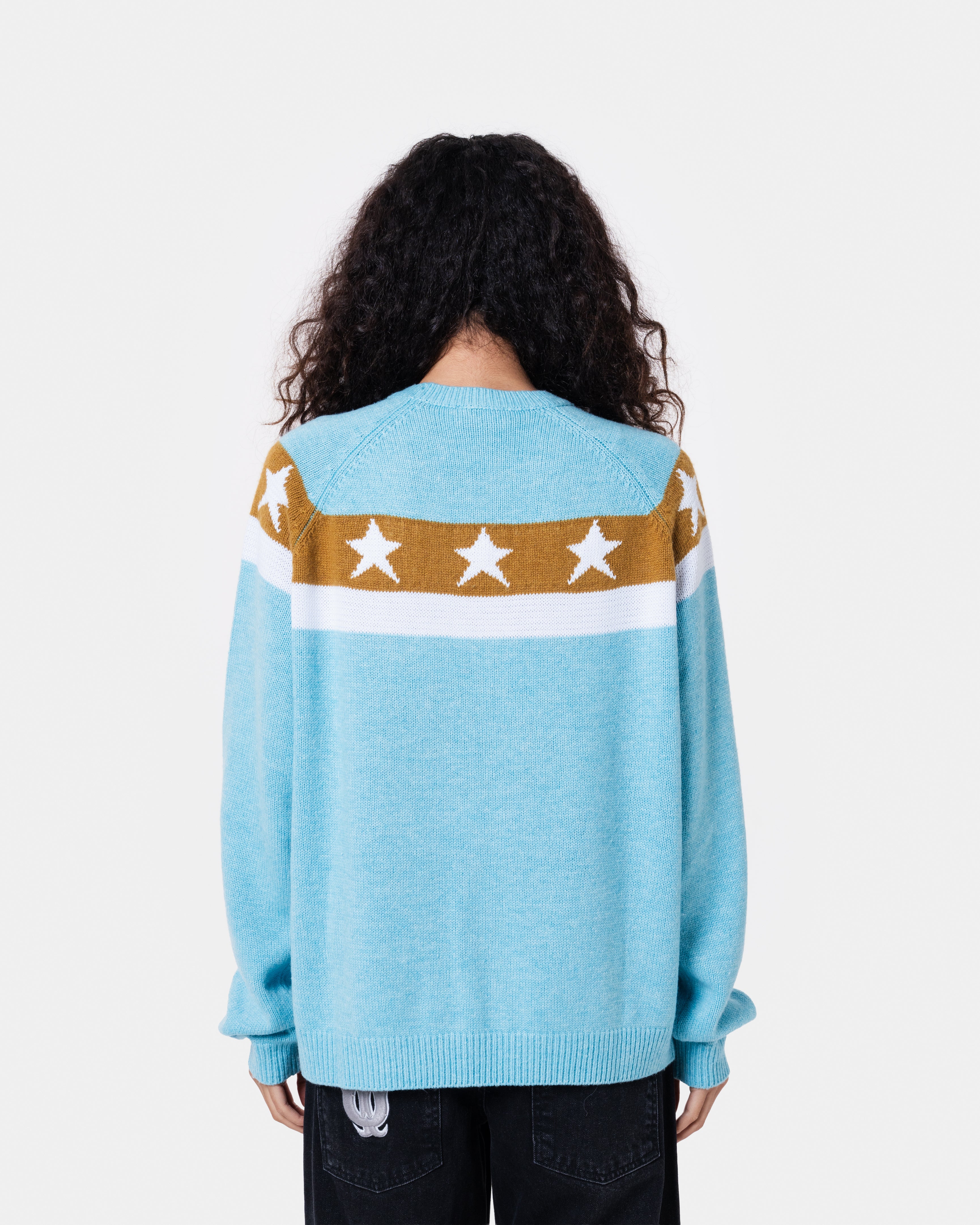 Star Banner Sweater Blue