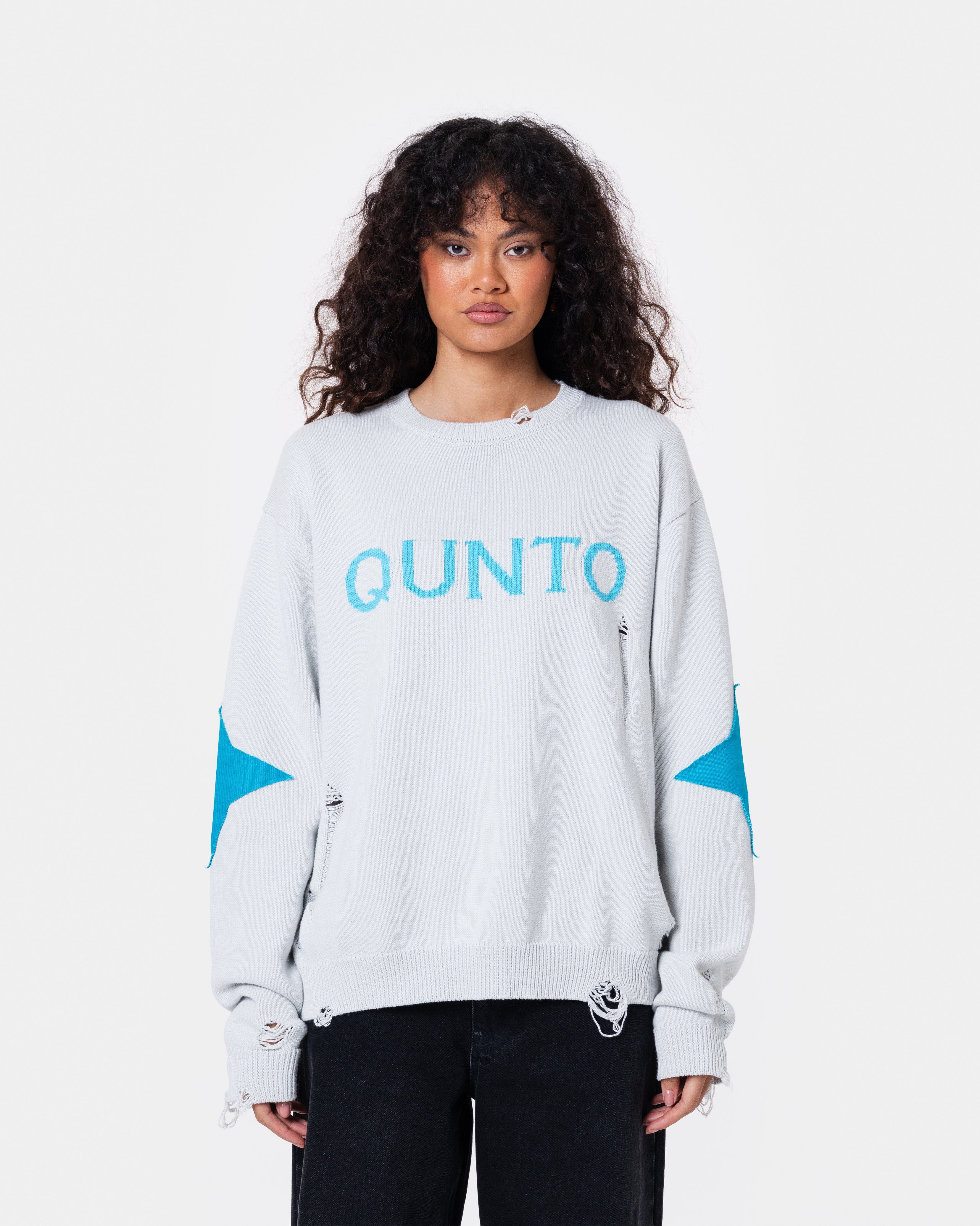 Destroy Sweater Knit Grey