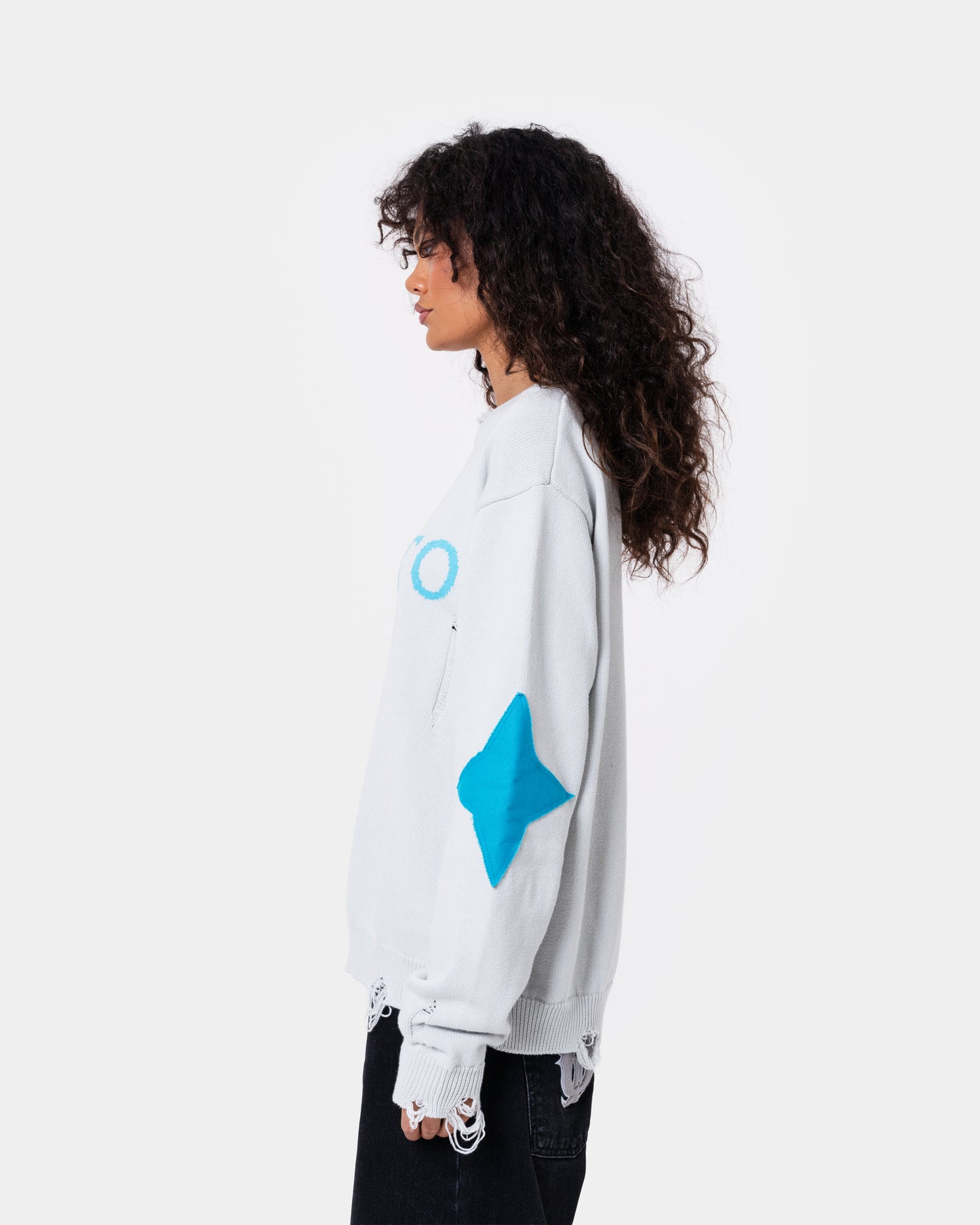 DESTROY SWEATER KNIT GREY