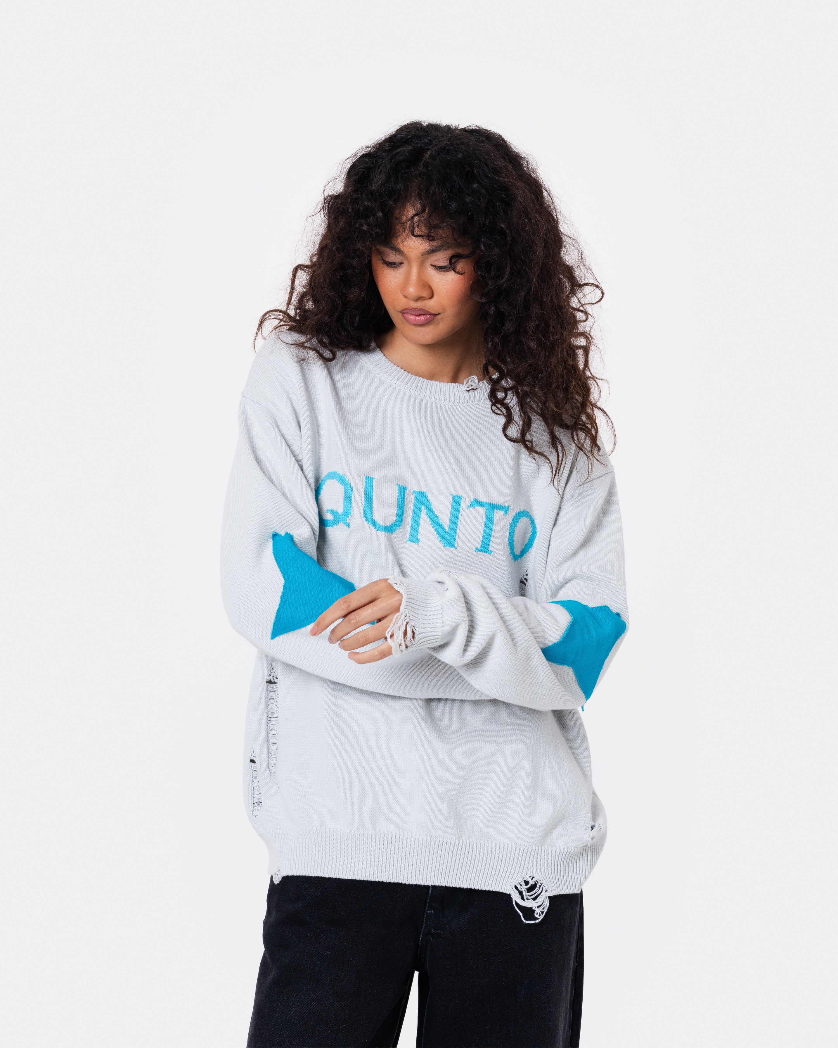 Destroy Sweater Knit Grey