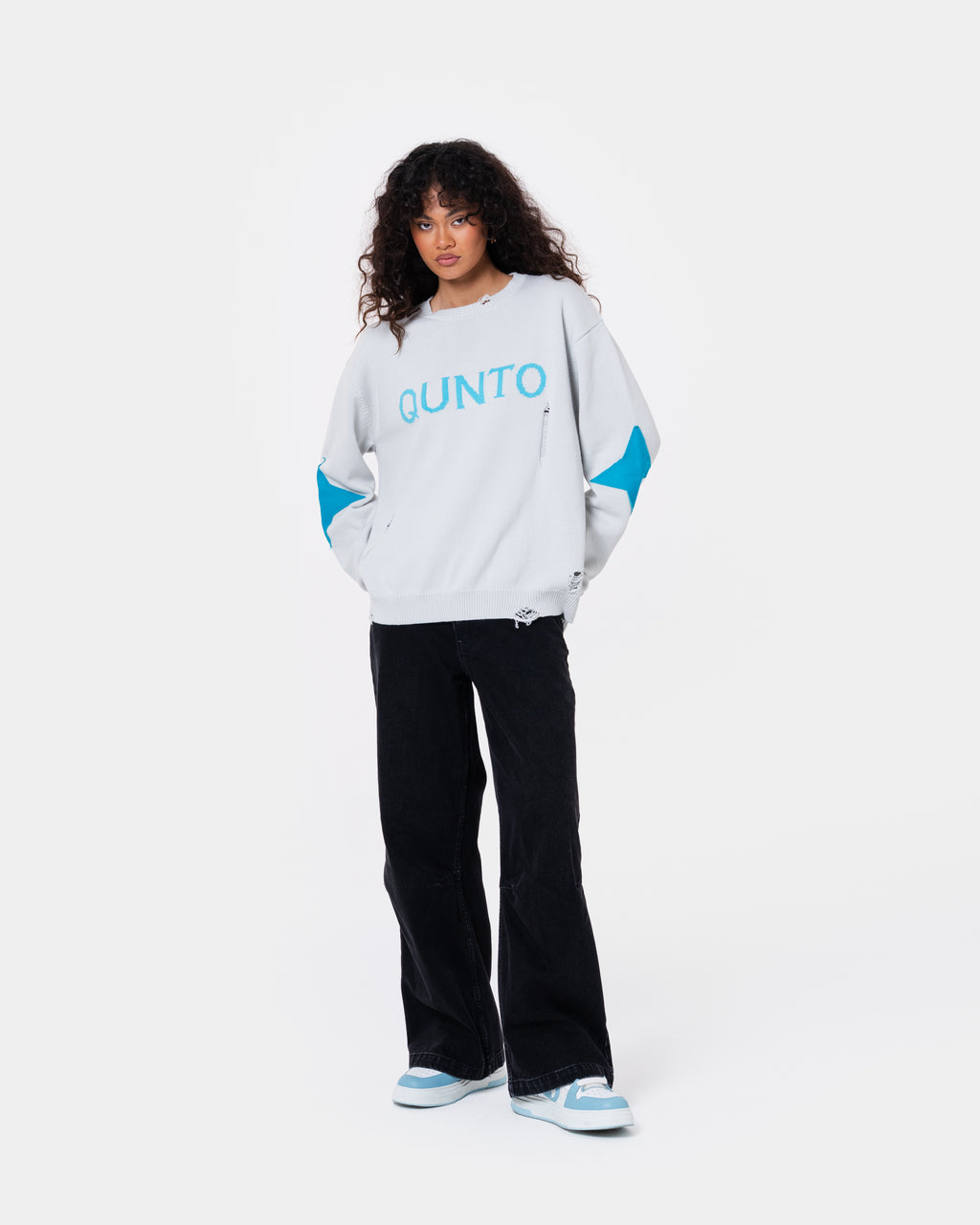 Destroy Sweater Knit Grey