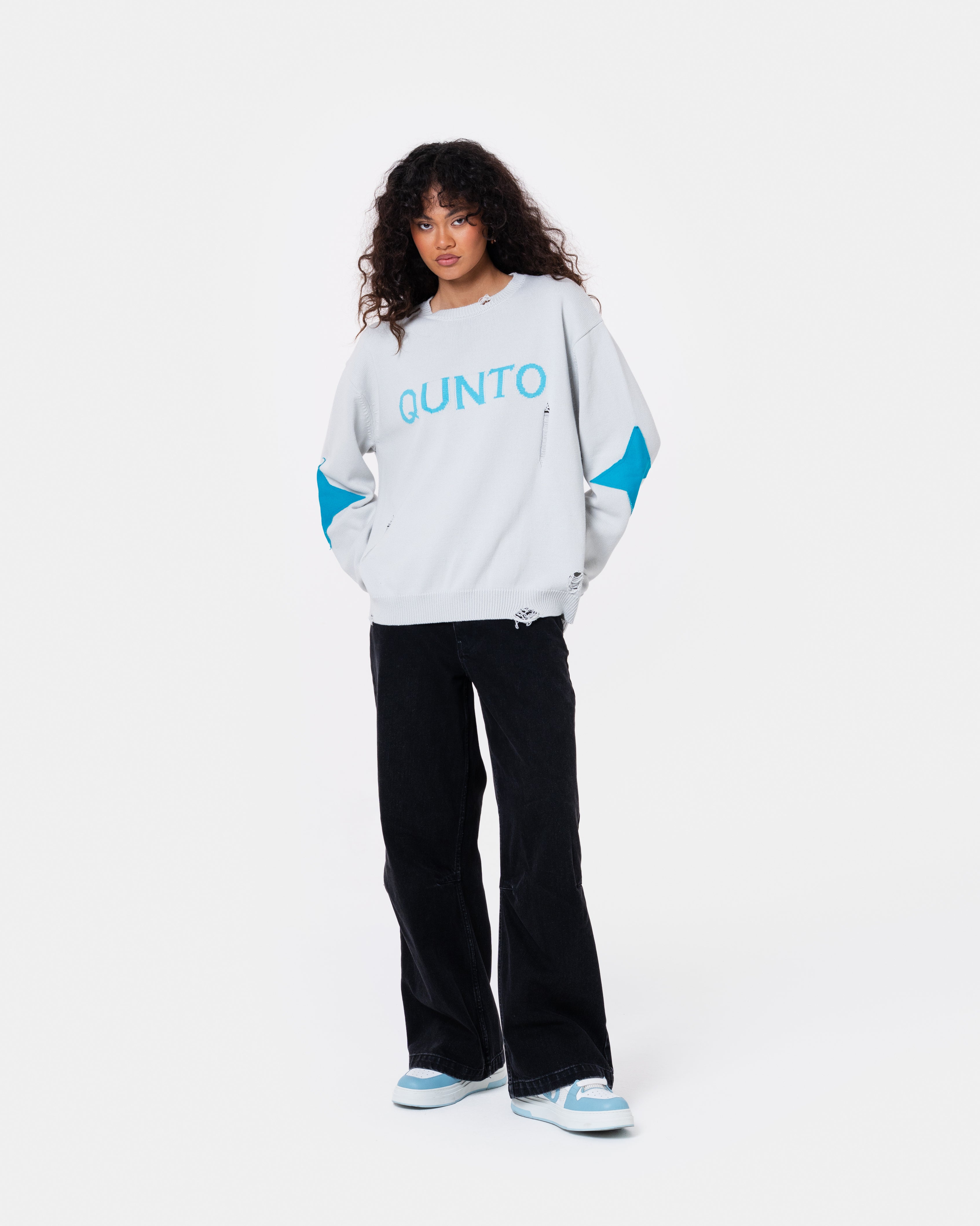 Destroy Sweater Knit Grey