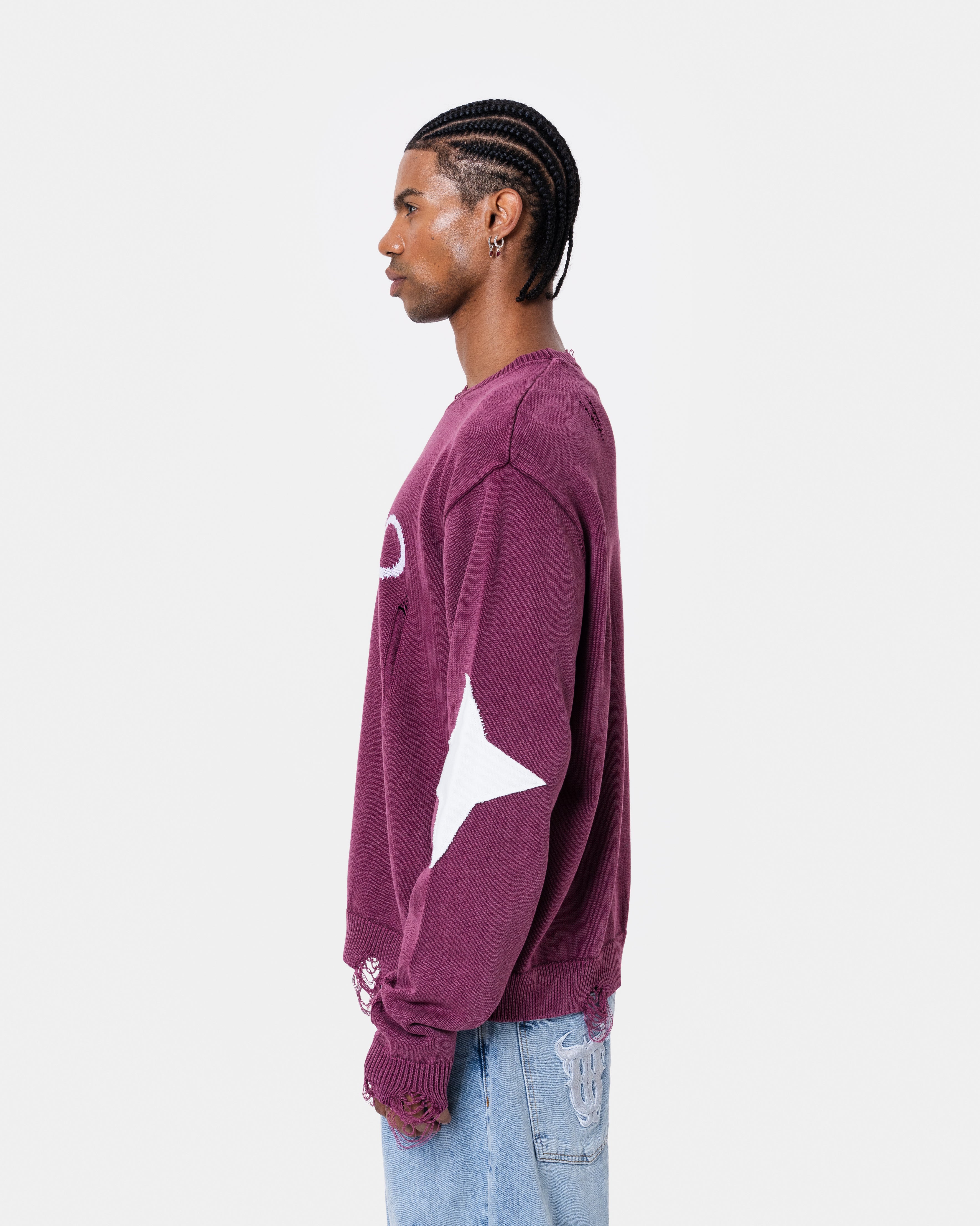 Destroy Sweater Knit Red