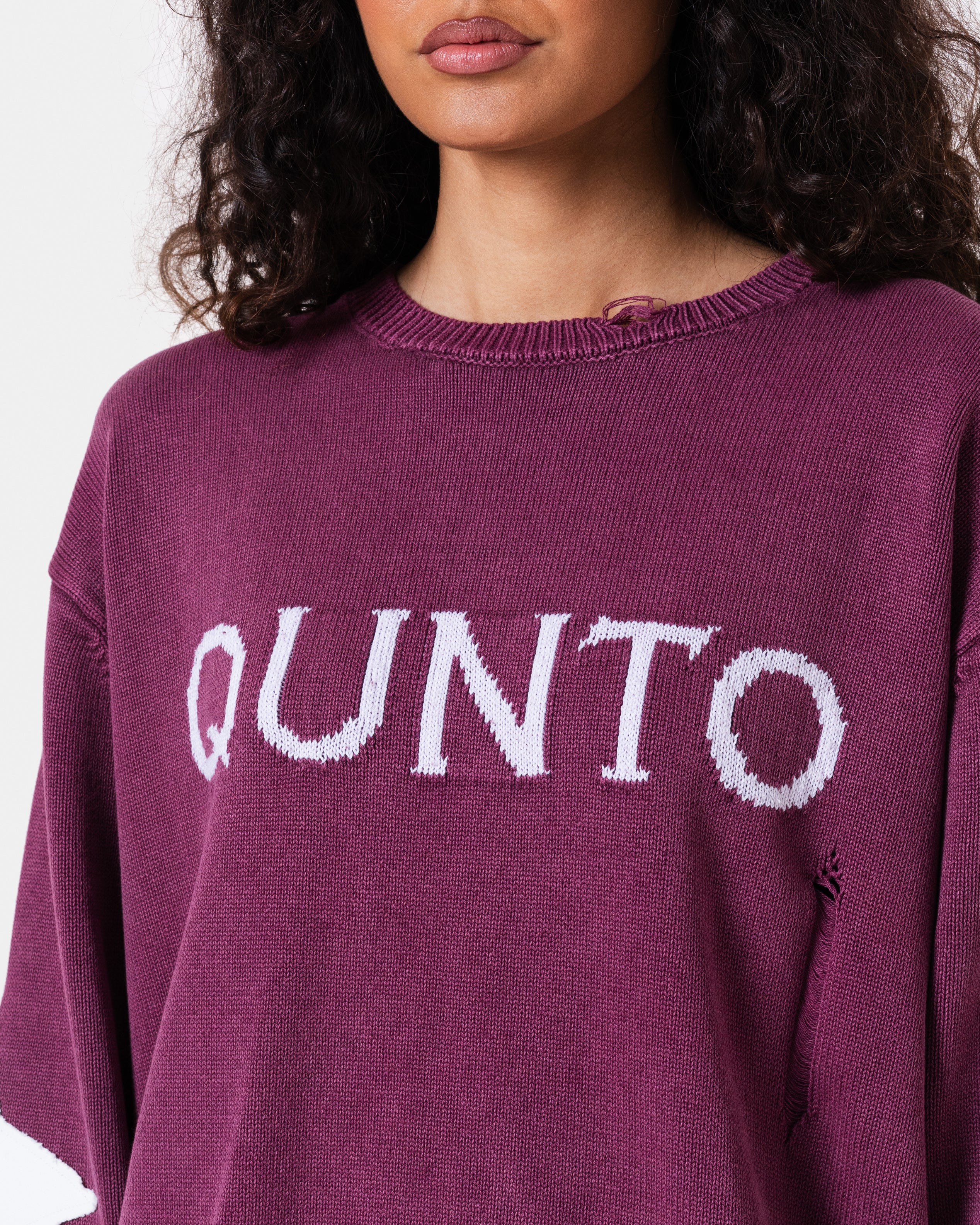 Destroy Sweater Knit Red