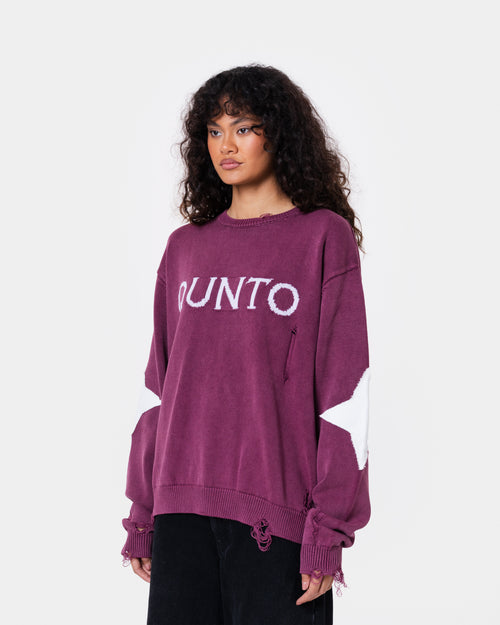 Destroyed Sweater Knit Red