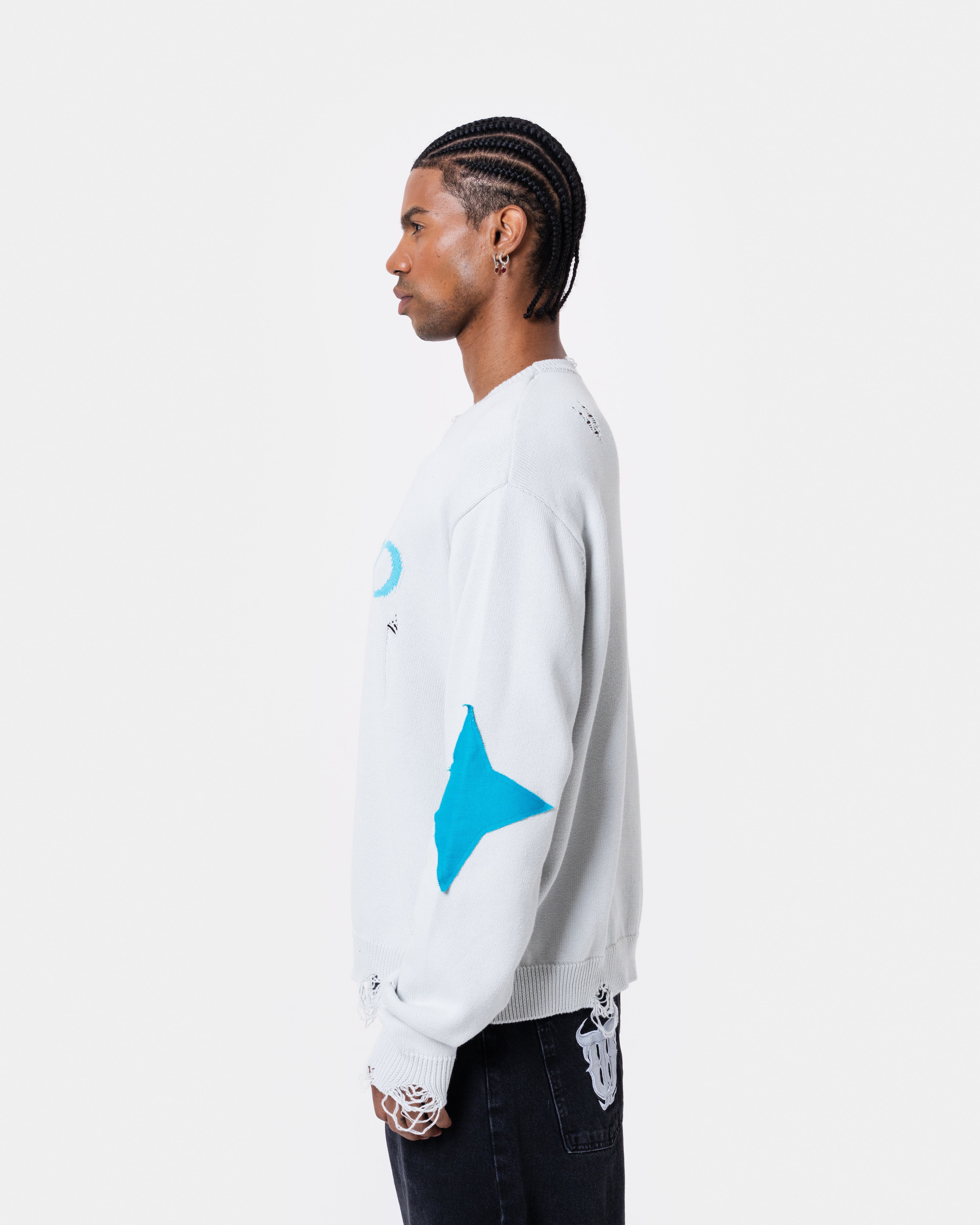 Destroy Sweater Knit Grey