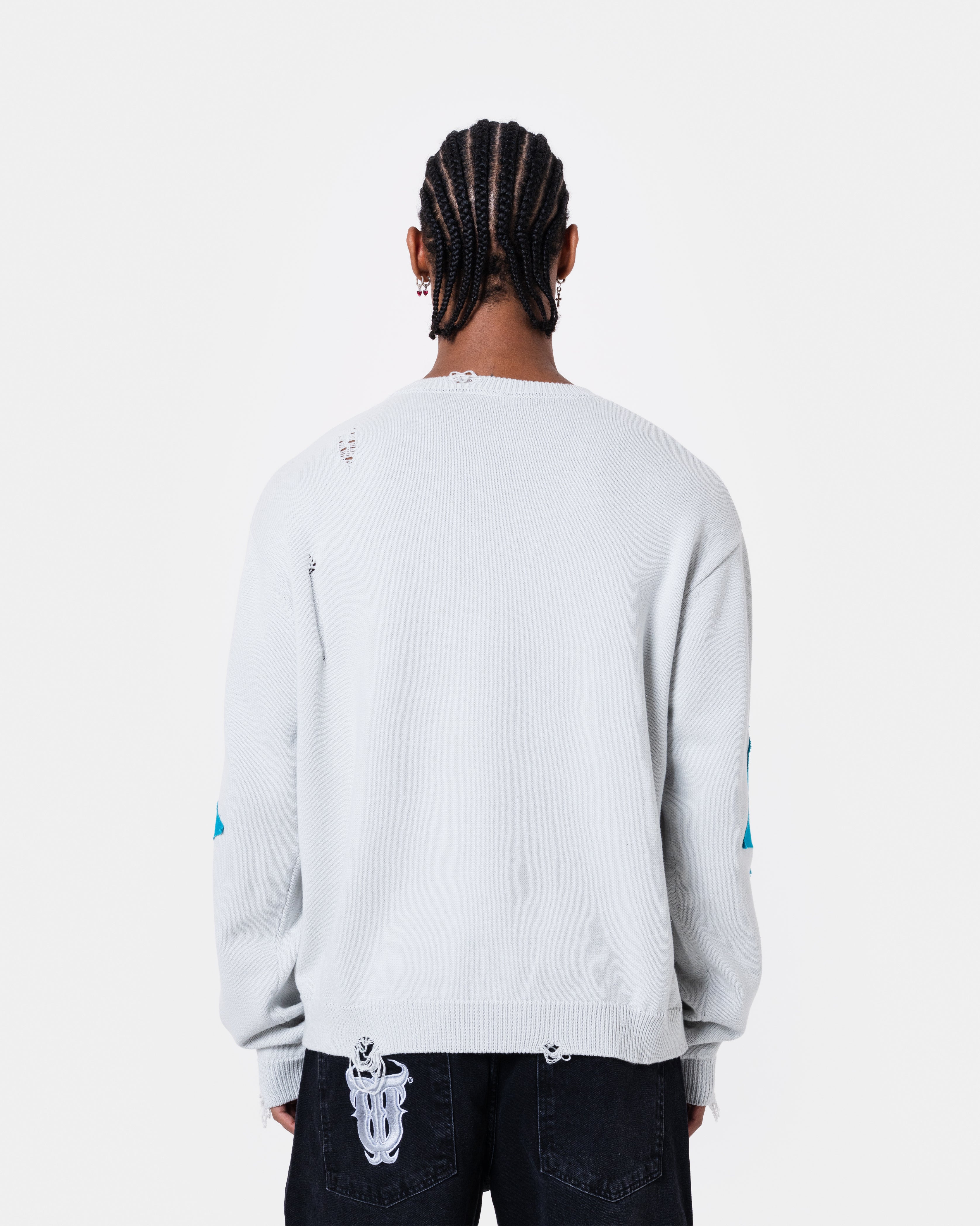 Destroy Sweater Knit Grey