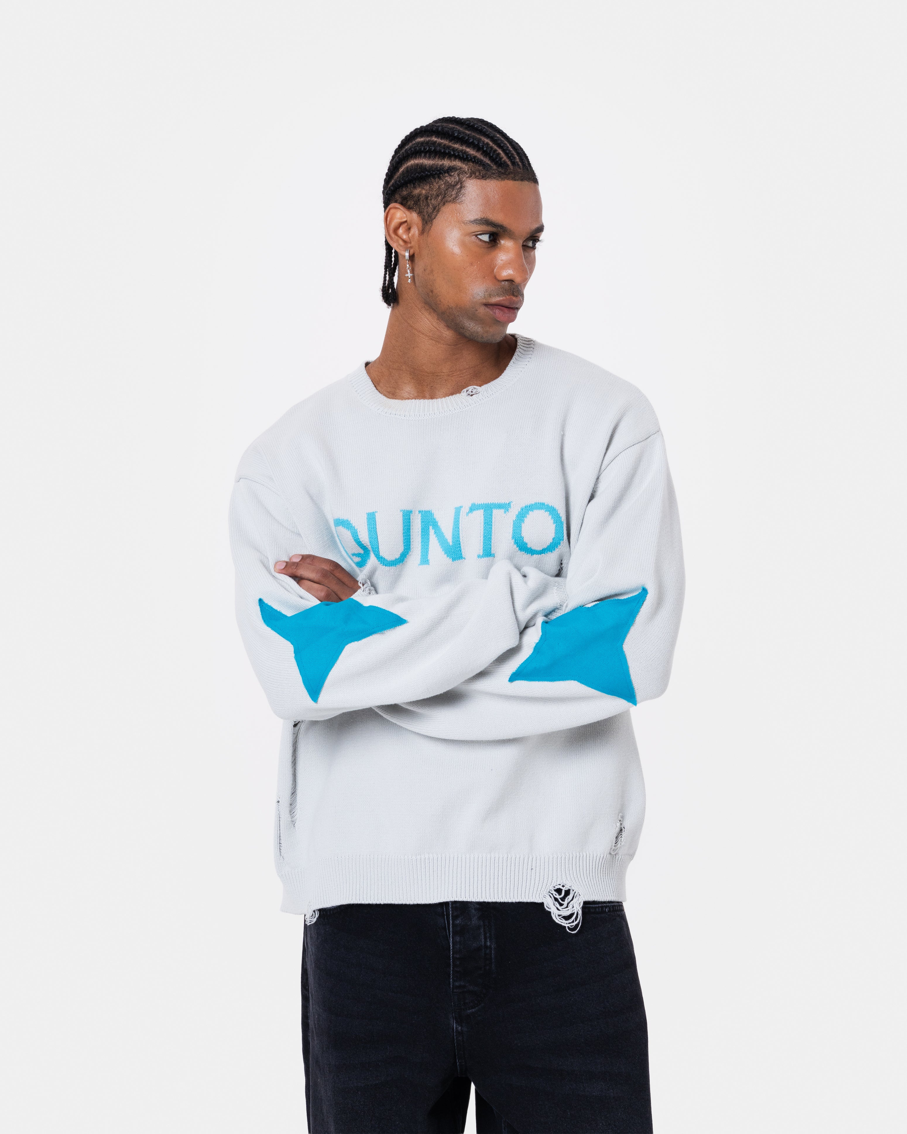 Destroy Sweater Knit Grey