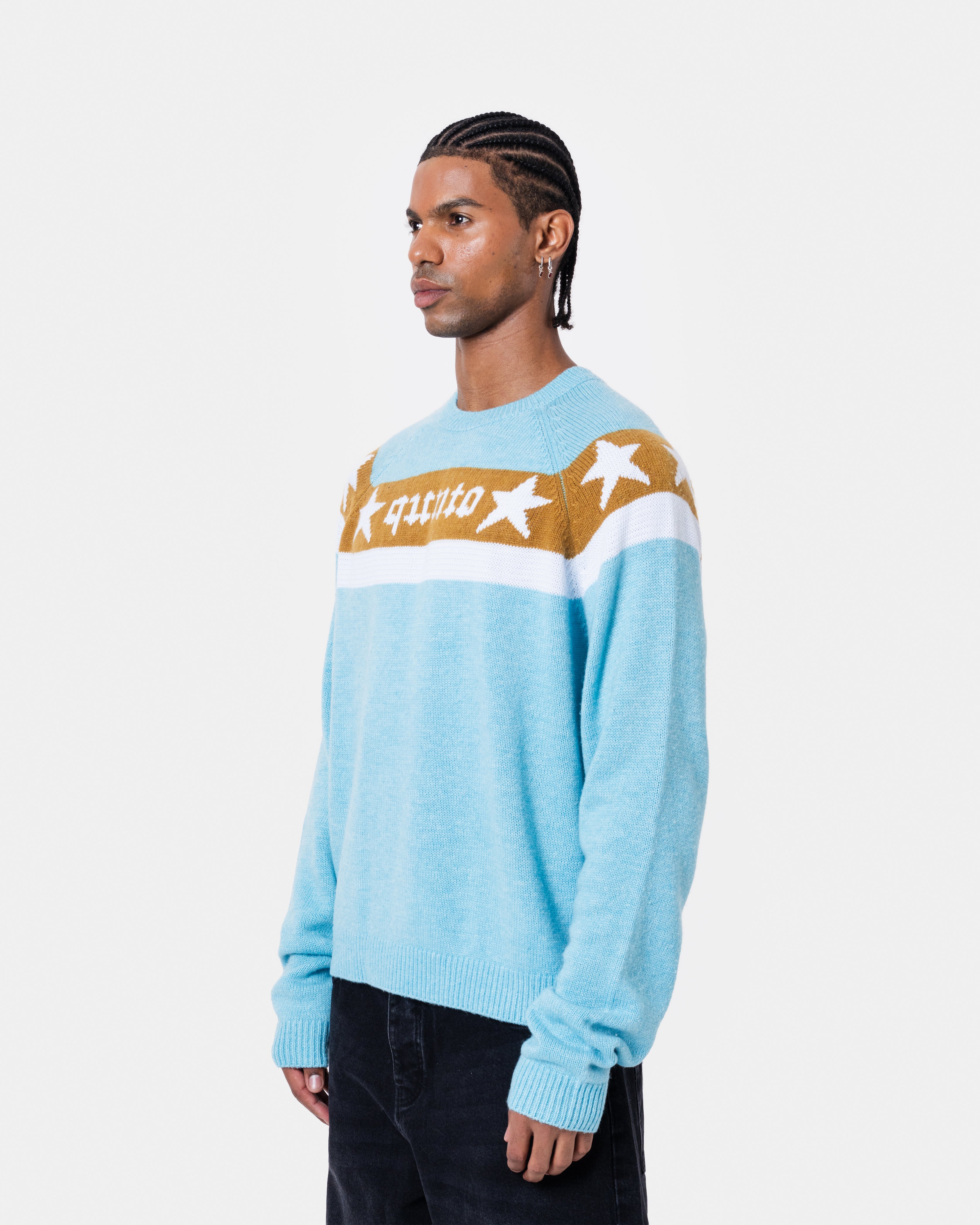 Star Banner Sweater Blue
