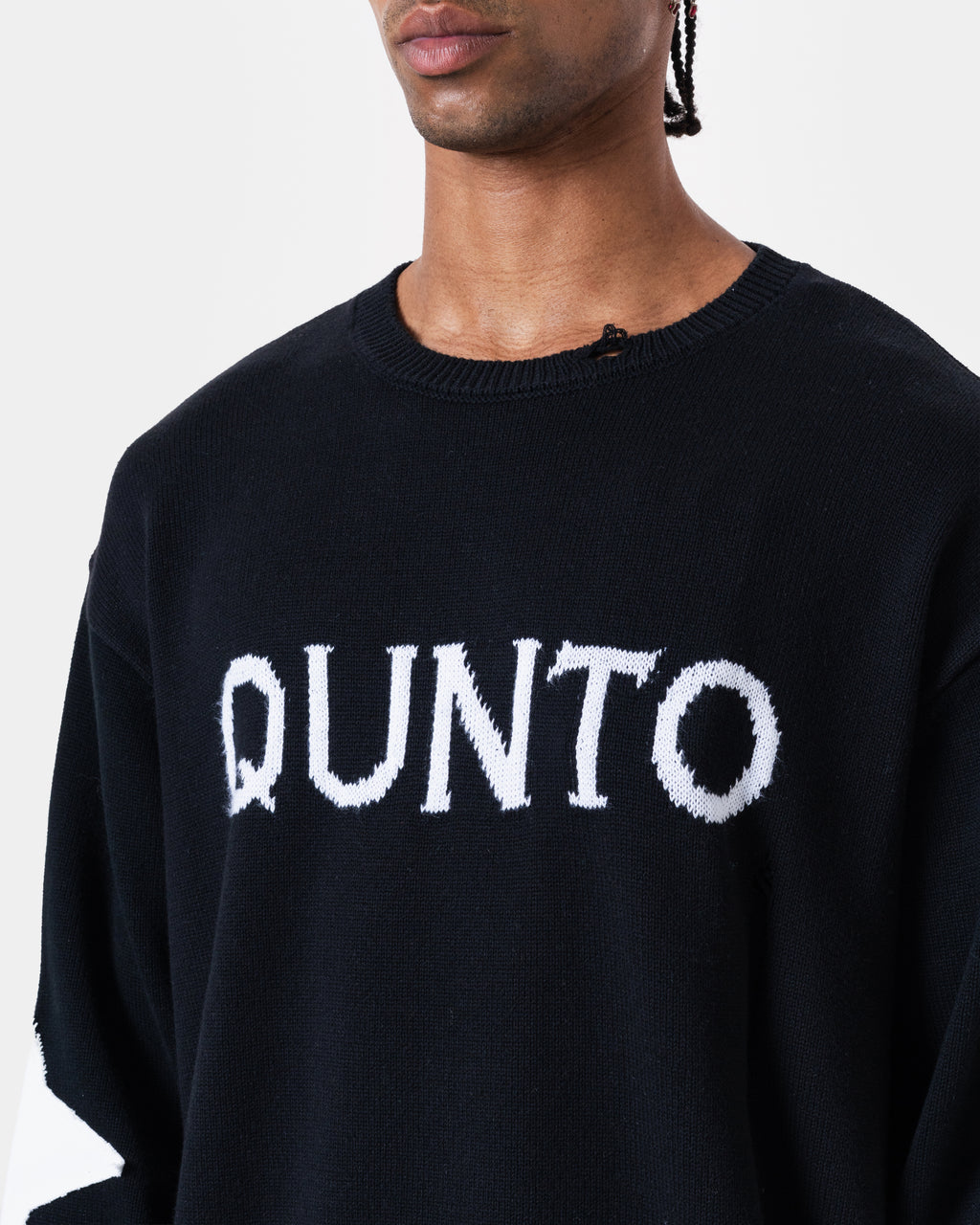 Destroyed Sweater Knit Black