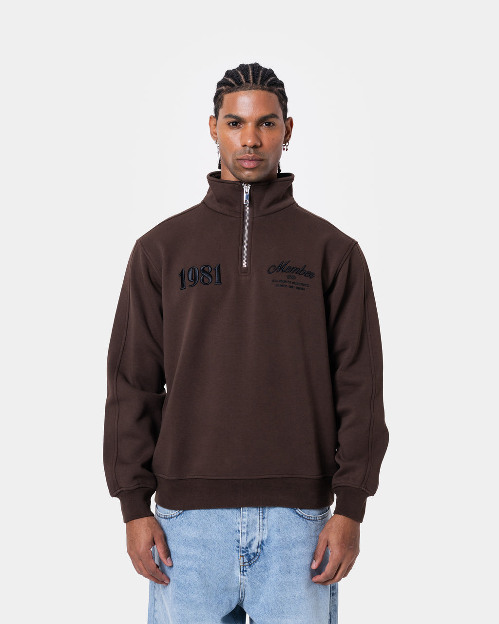 1981 Member Brown Half Zip