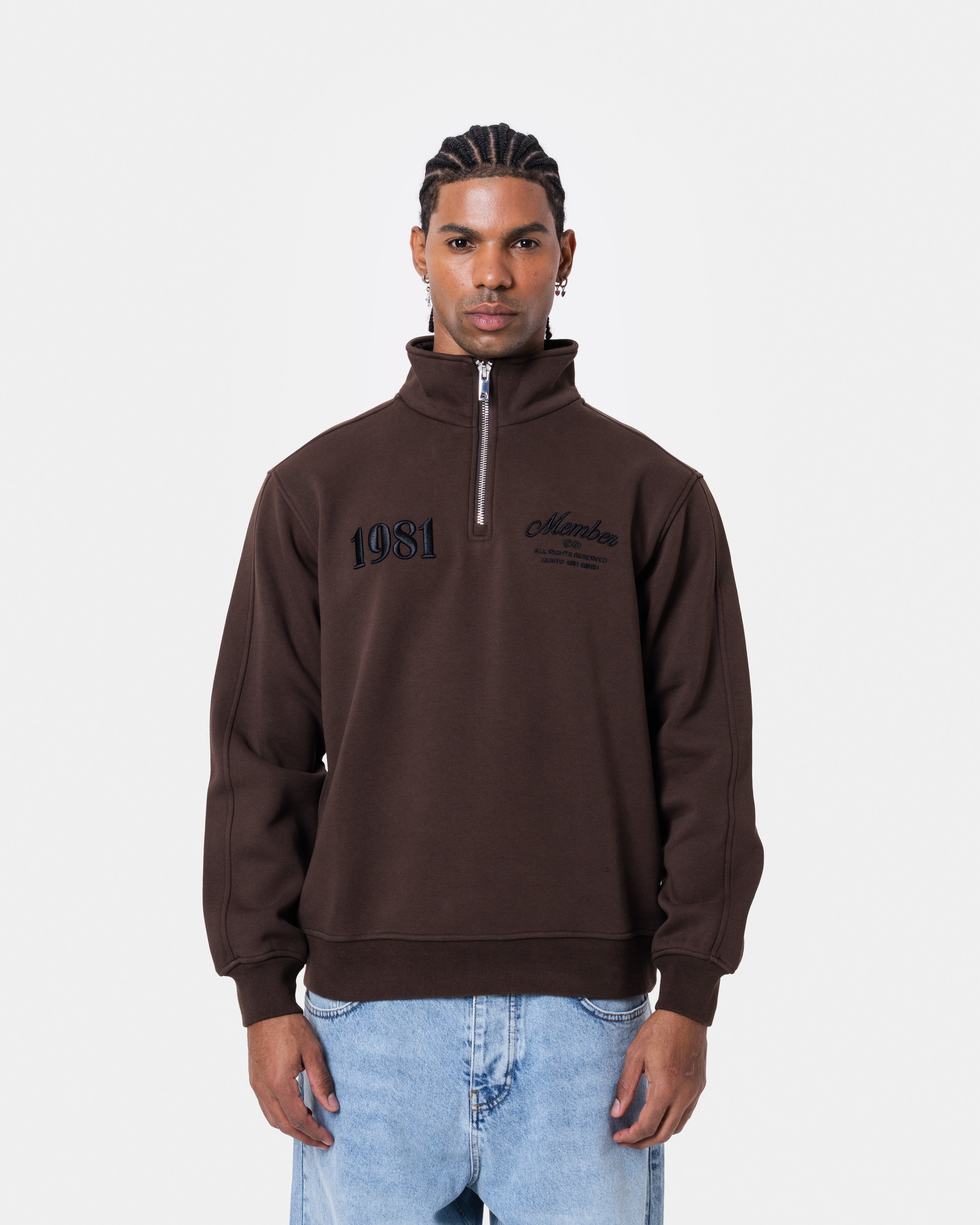 1981 Member Brown Half Zip
