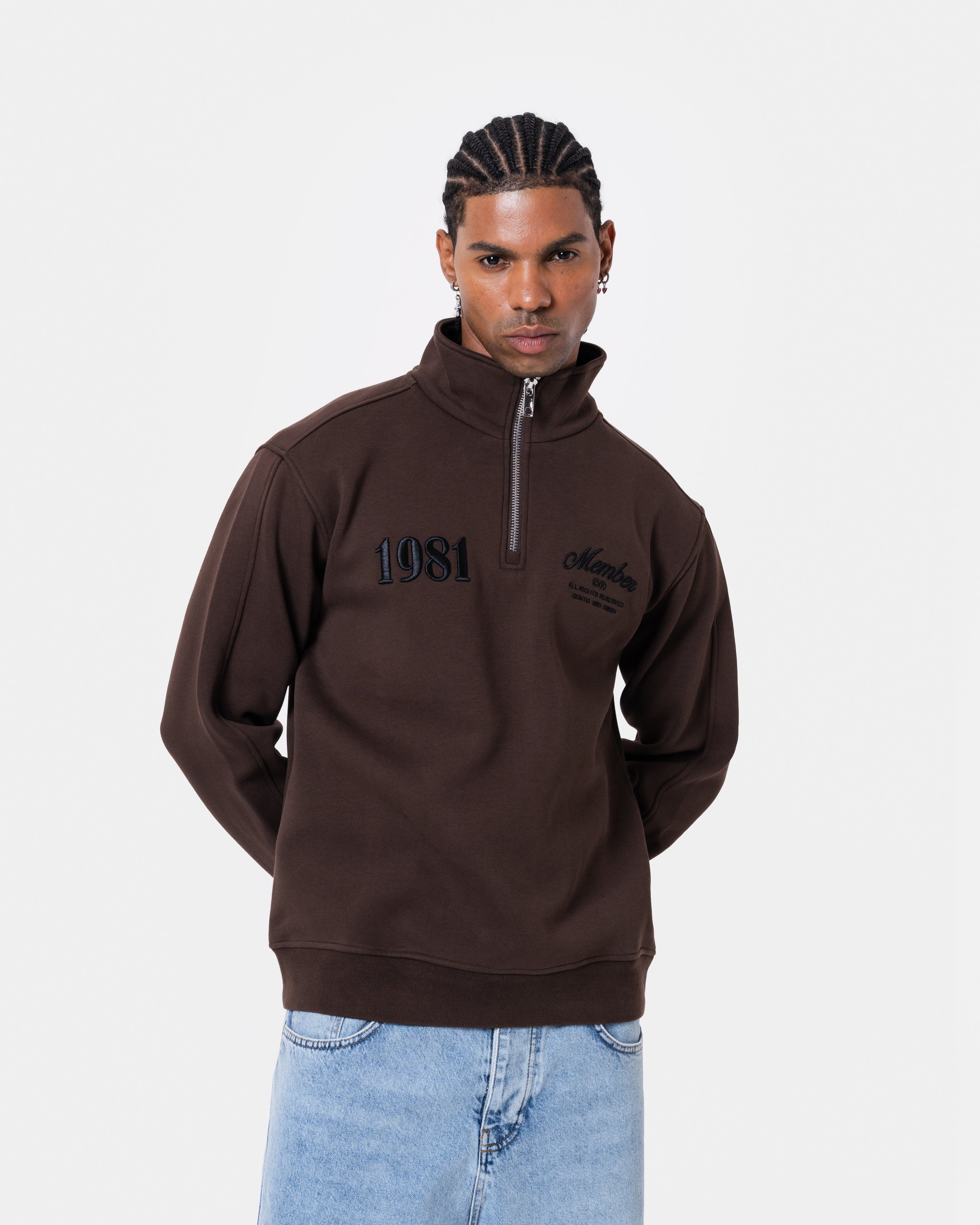1981 Member Brown Half Zip