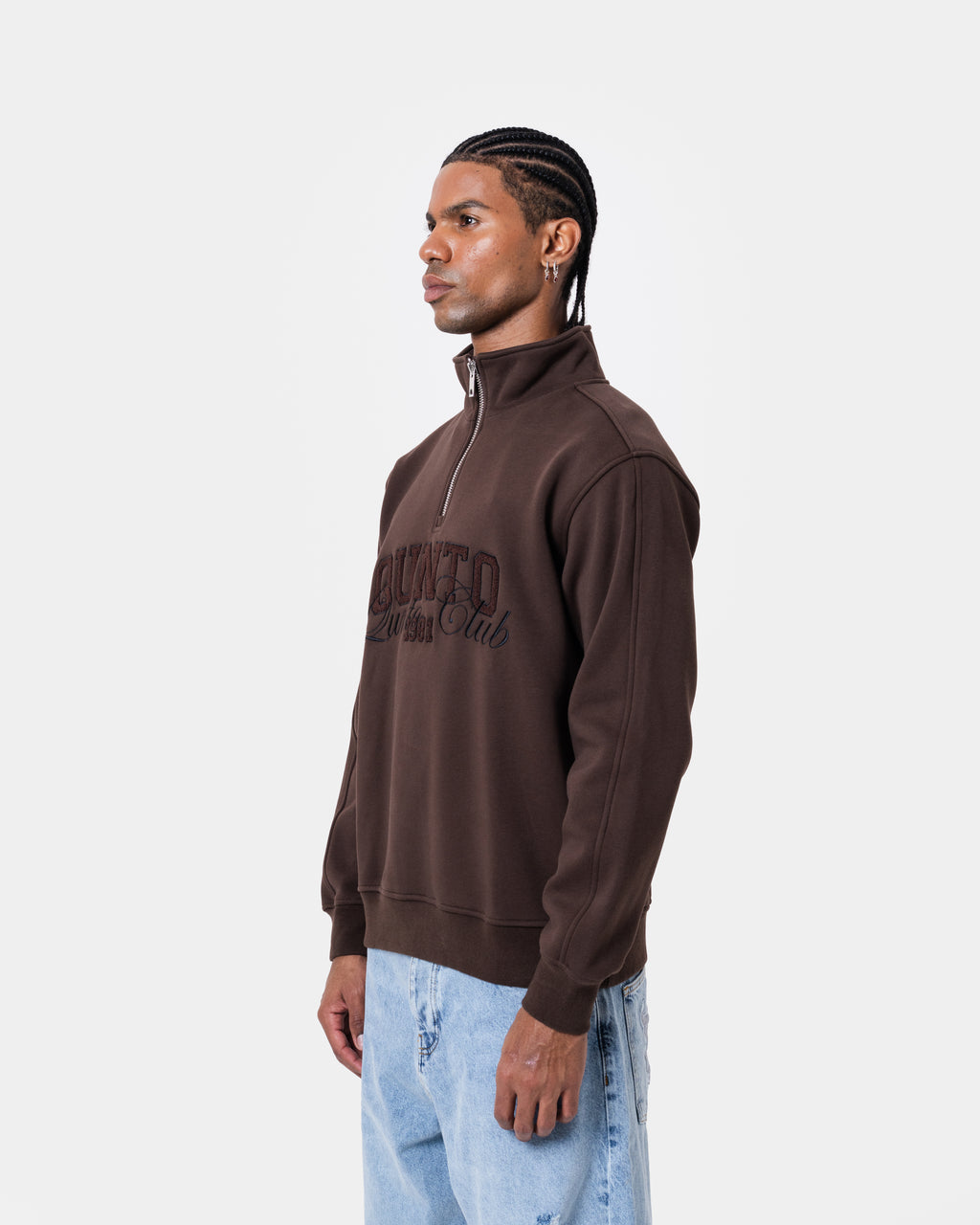 QUNTO Club Brown Half-Zip