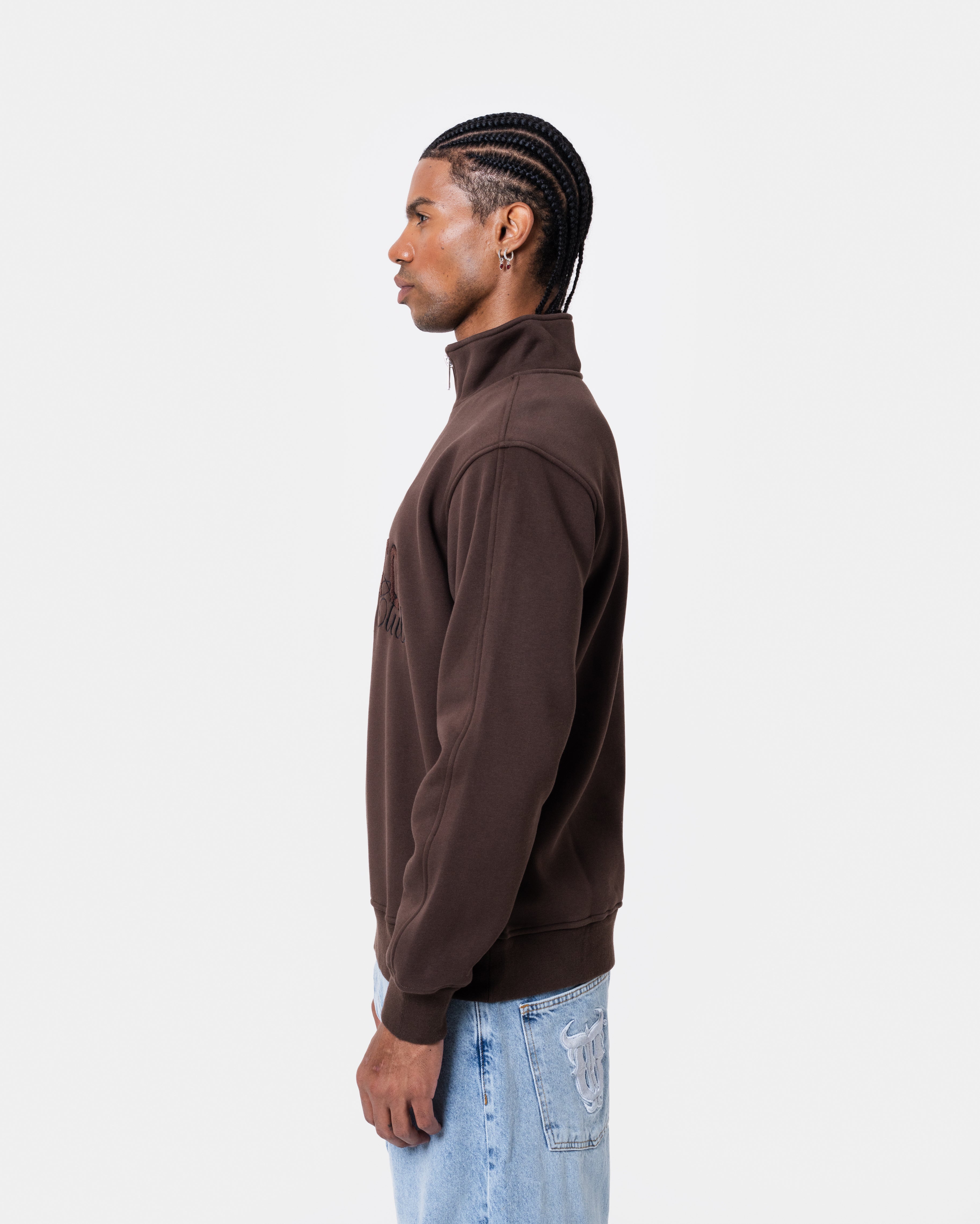 QUNTO Club Brown Half-Zip