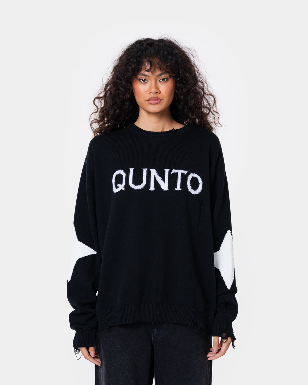 DESTROY SWEATER KNIT BLACK