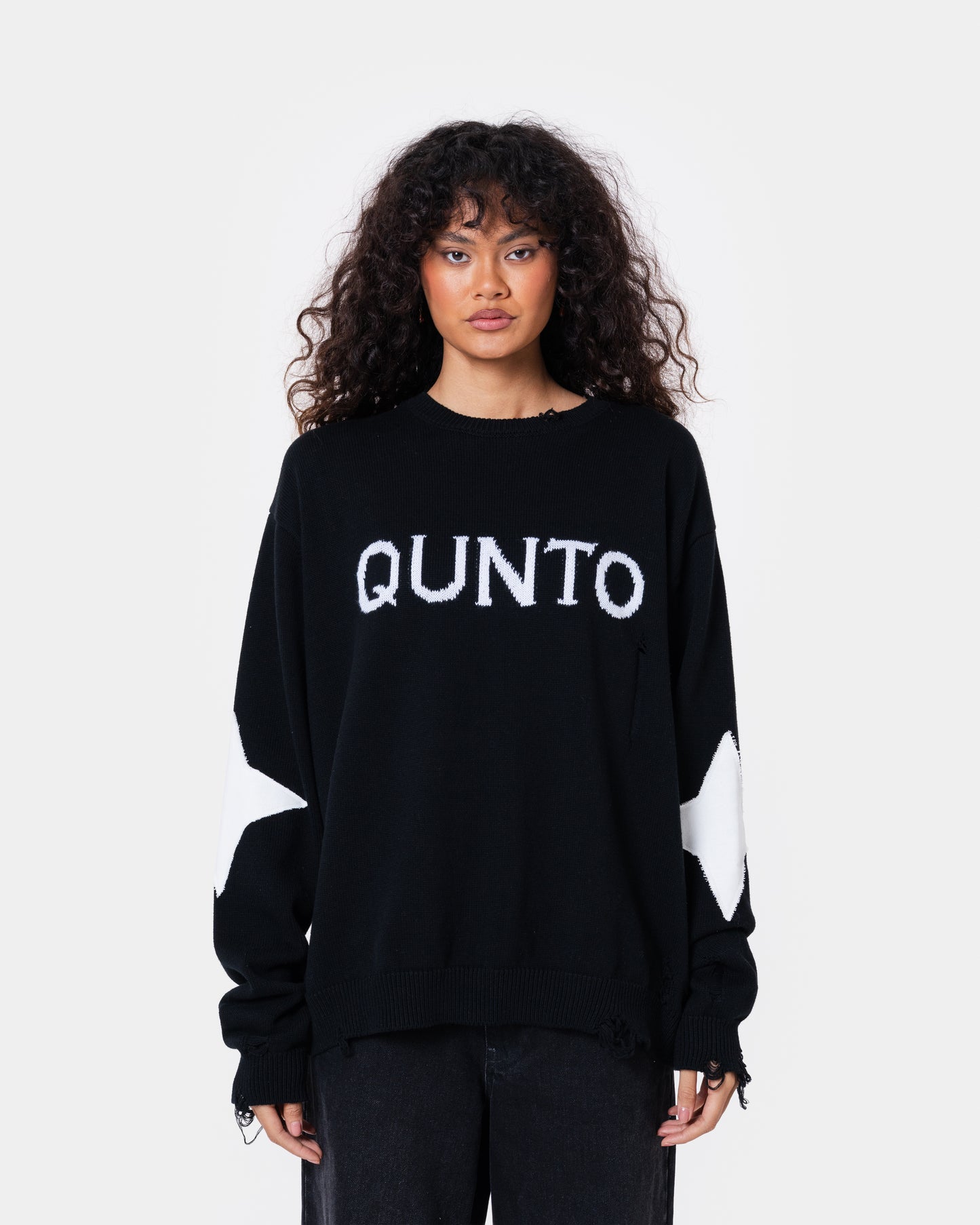 DESTROY SWEATER KNIT BLACK