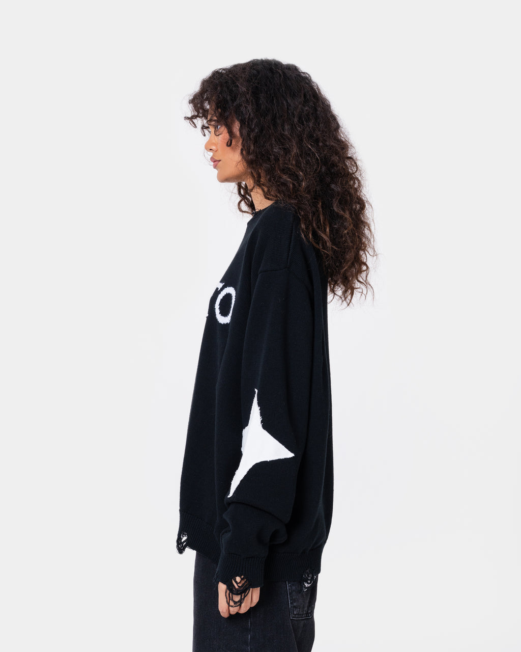 Destroy Sweater Knit Black