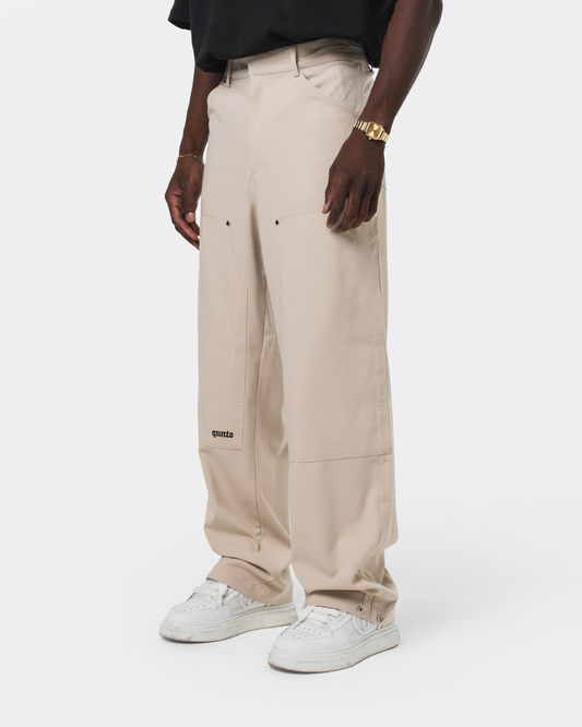 QT CARGO PANTS CREAM