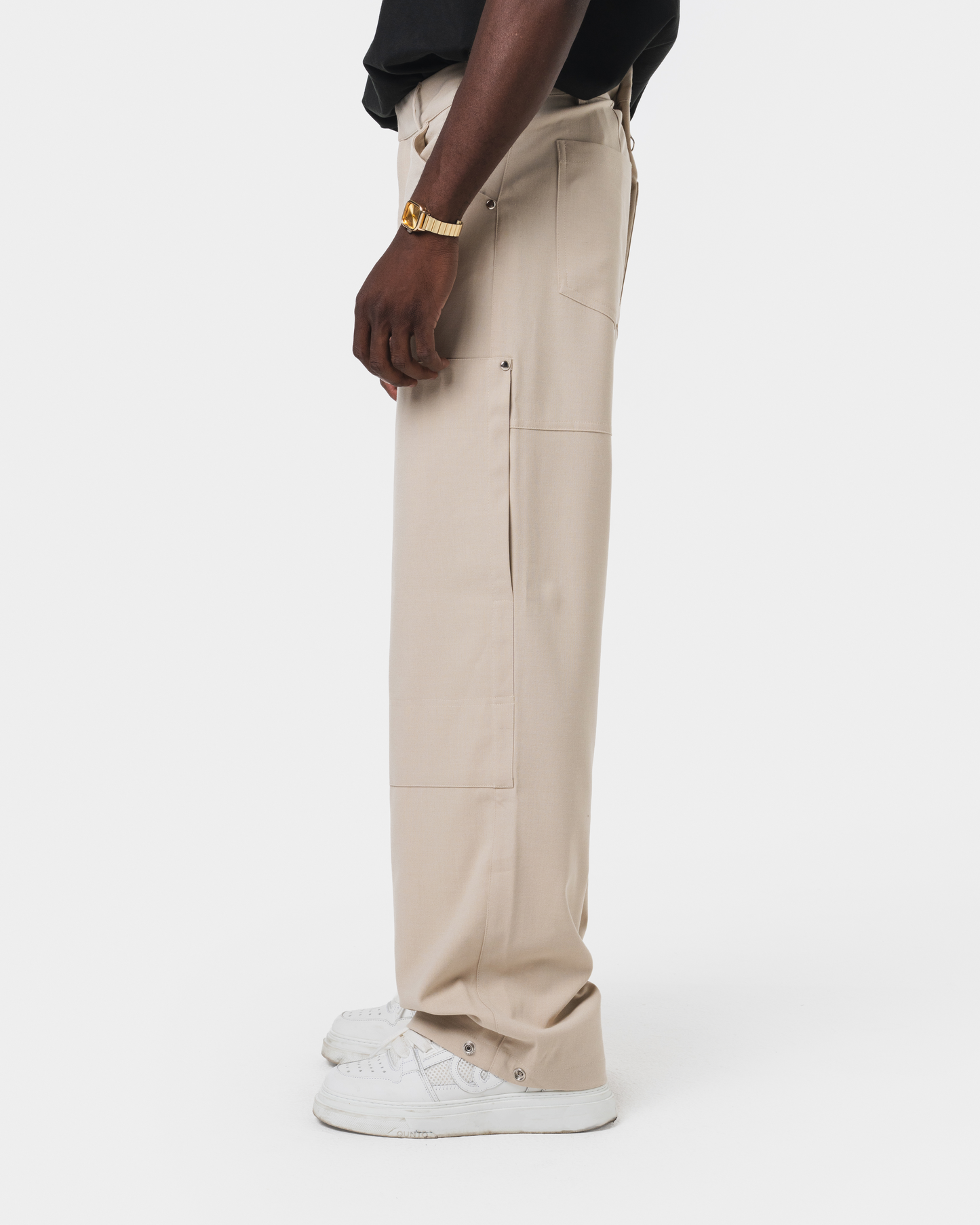 QT CARGO PANTS CREAM