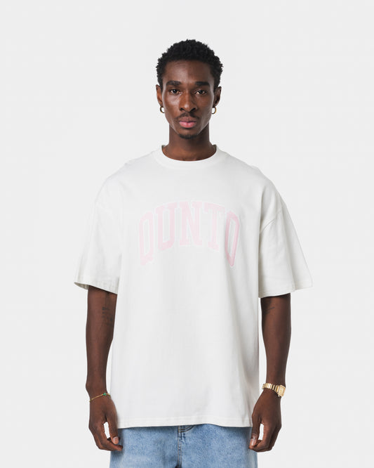 QUNTO PINK ON WHITE TSHIRT