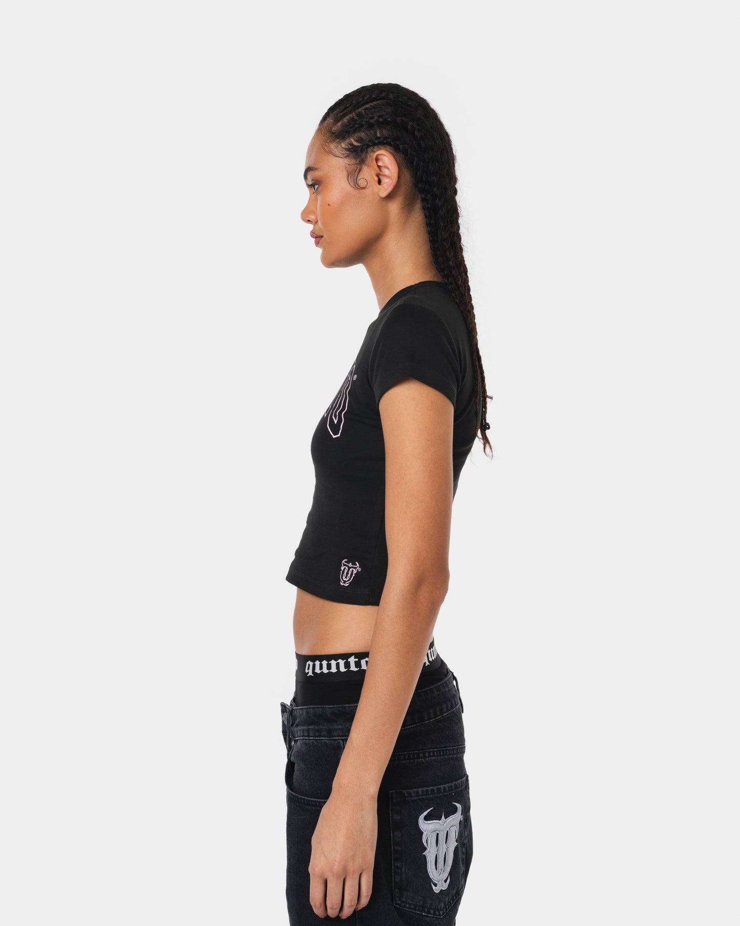 PINK OUTLINER BABY TEE