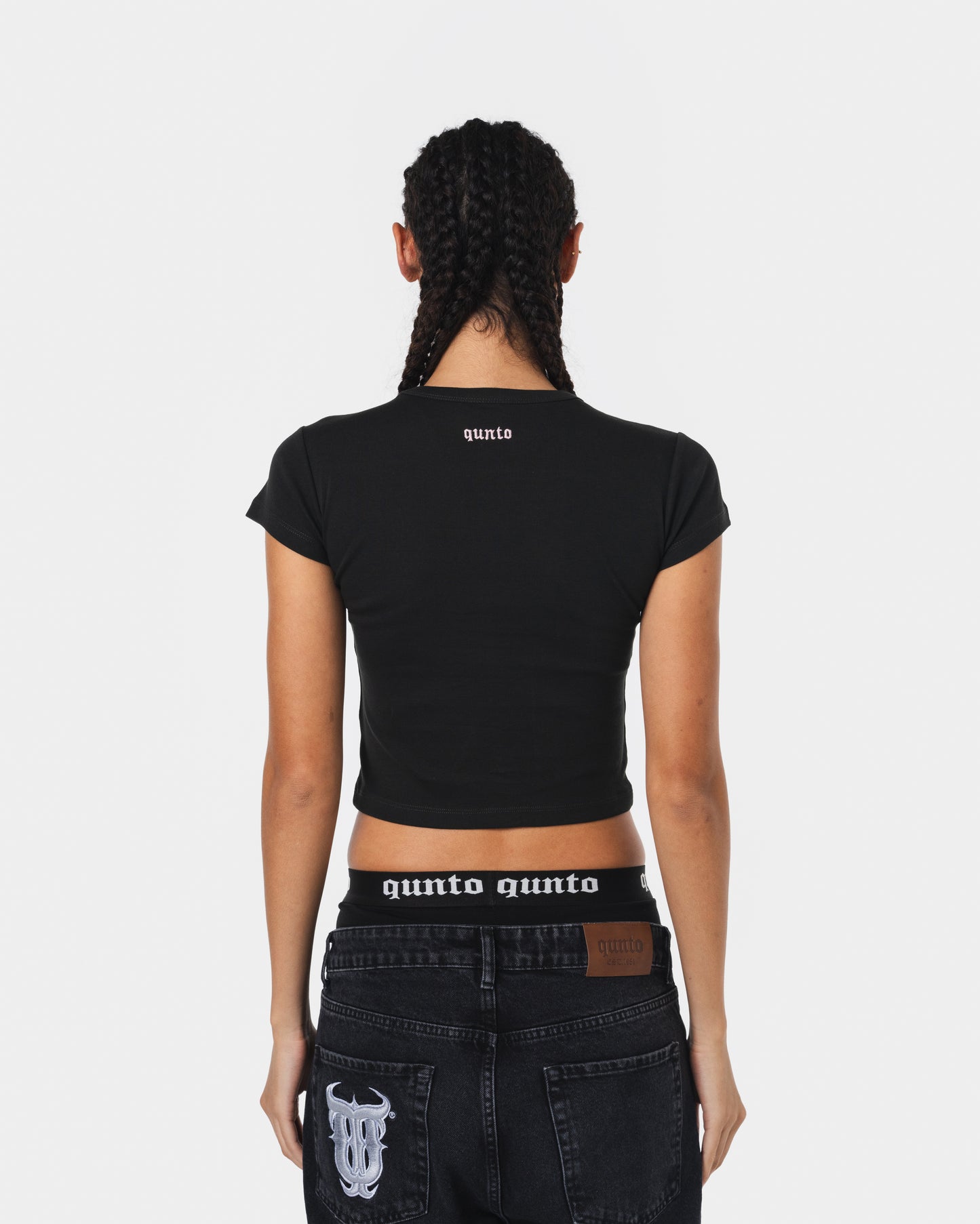 PINK OUTLINER BABY TEE