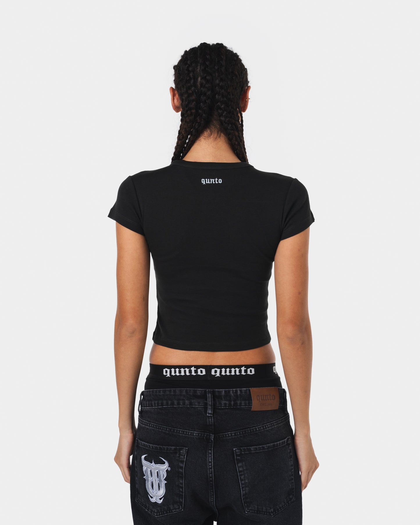 BLUE OUTLINER BABY TEE