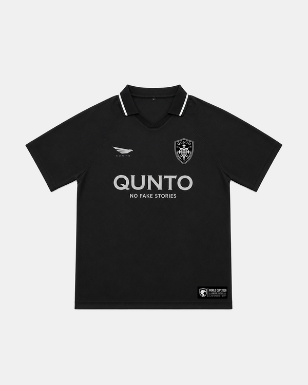 QUNTO Jersey Short Sleeve Black & Silver