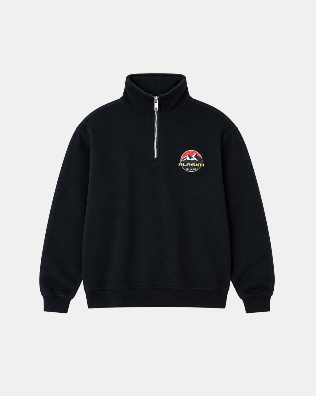 Alaska Badge Black Half Zip