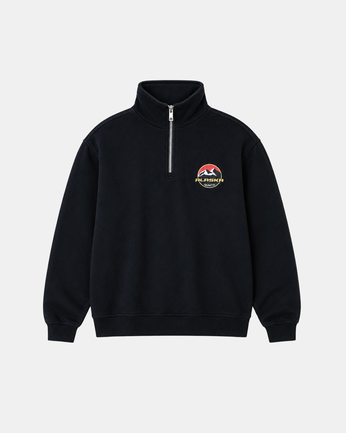 Alaska Badge Black Half Zip