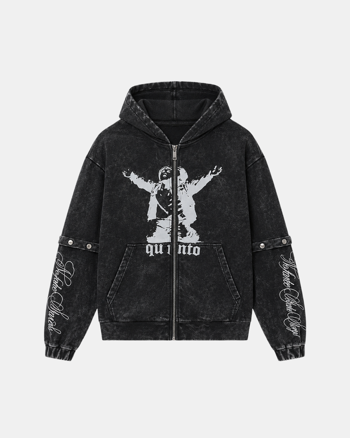 Grafiti Zip Hoodie Black
