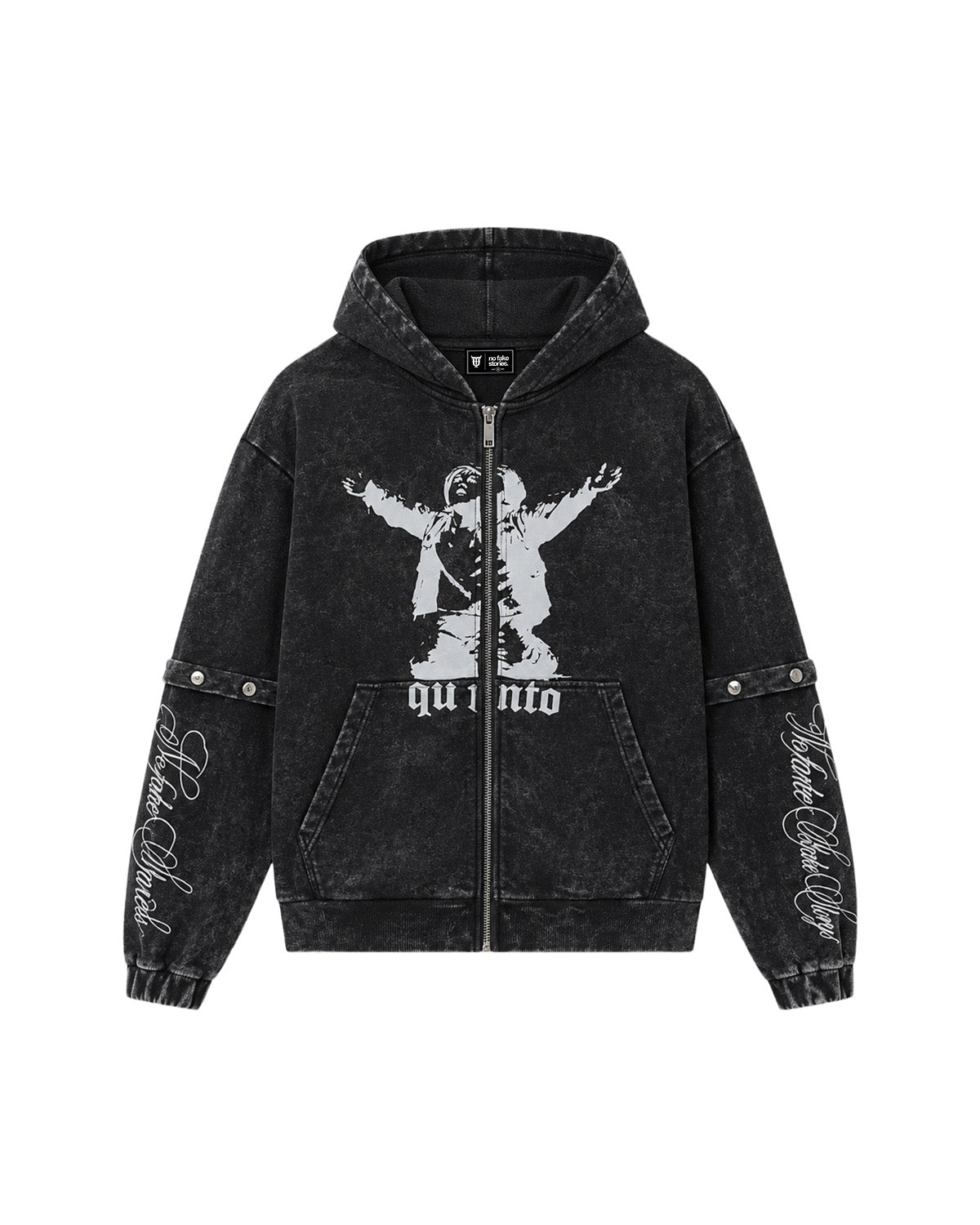 Grafiti Zip Hoodie Black