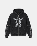 Graffiti Zip Hoodie Black