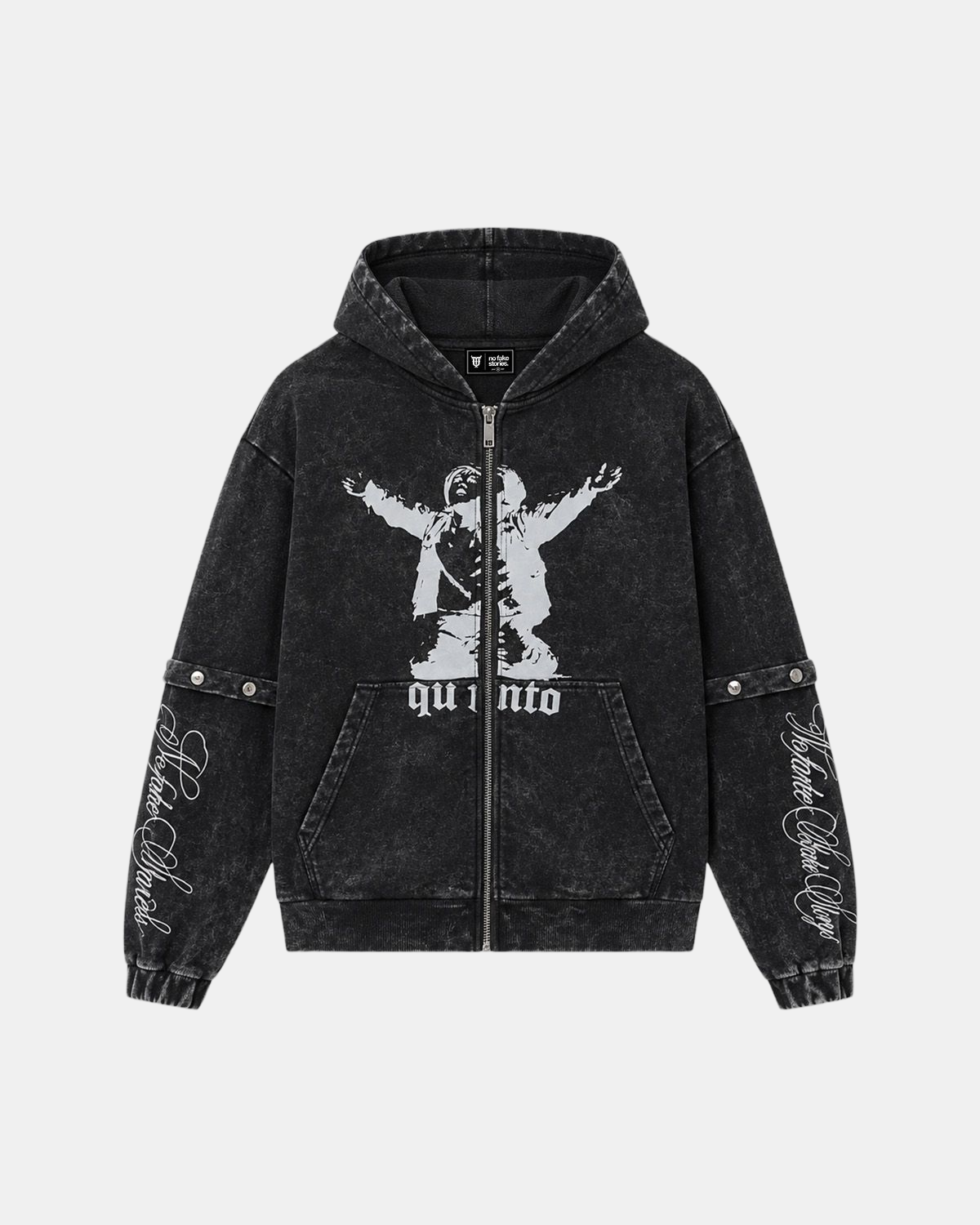 Grafiti Zip Hoodie Black
