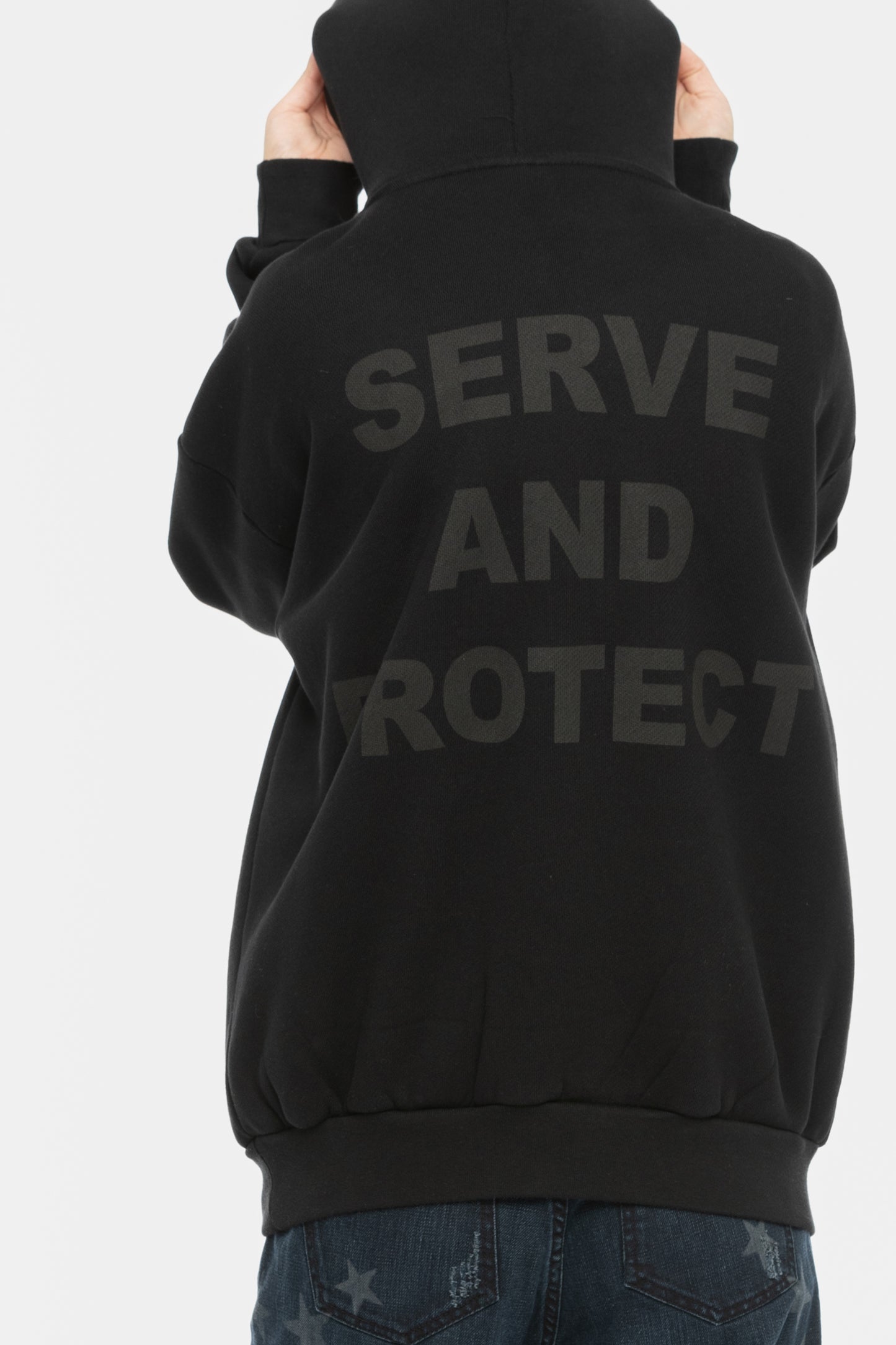 SERVE AND PROTECT HOODIE BLACK