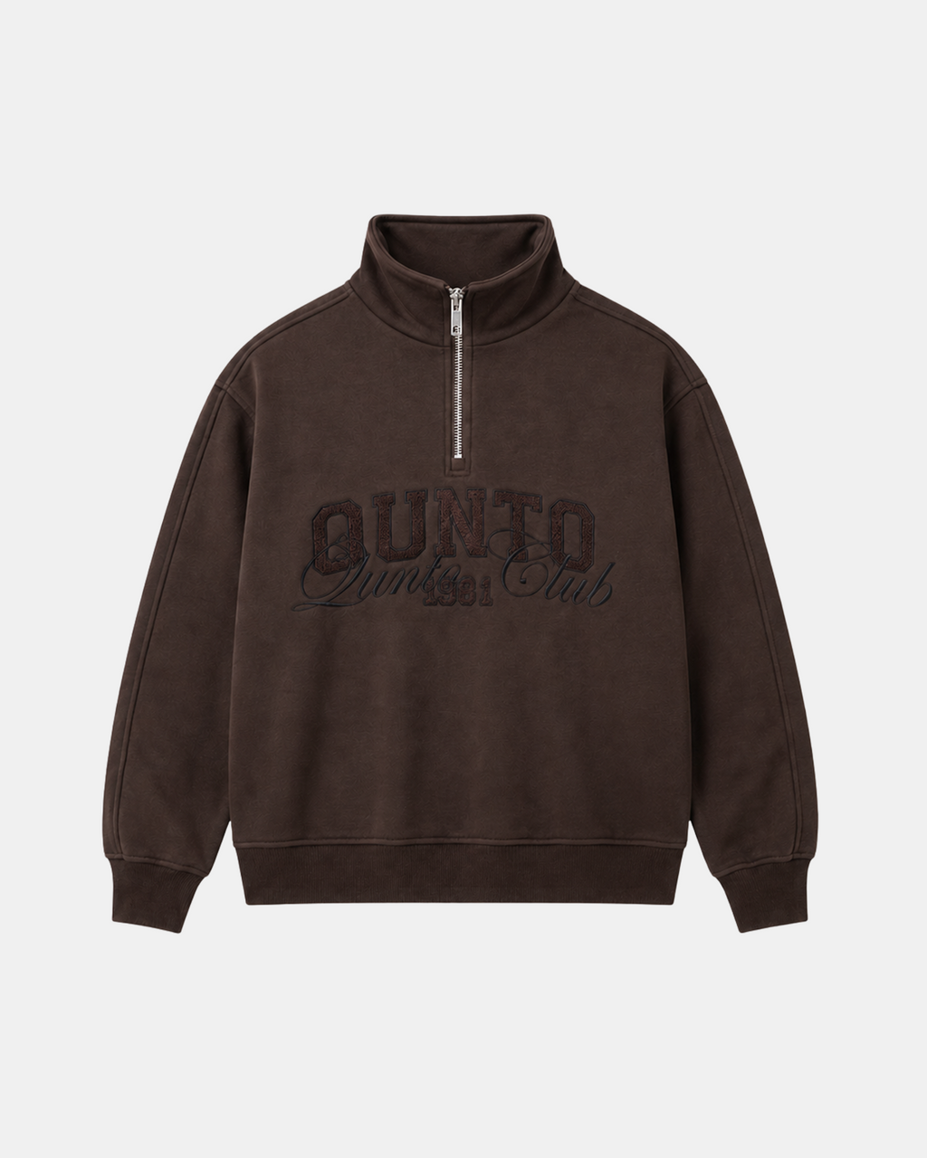 QUNTO Club Brown Half-Zip