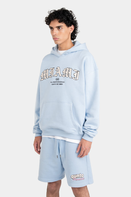 Miami CR Heavy Hoodie Blue