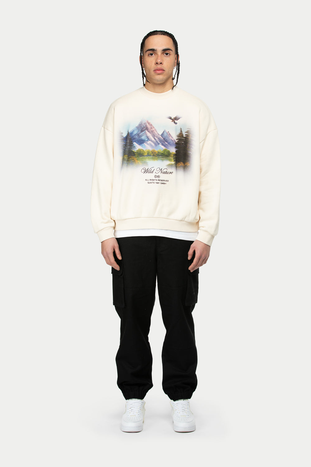 Wild Nature Portrait Sweatshirt Cream