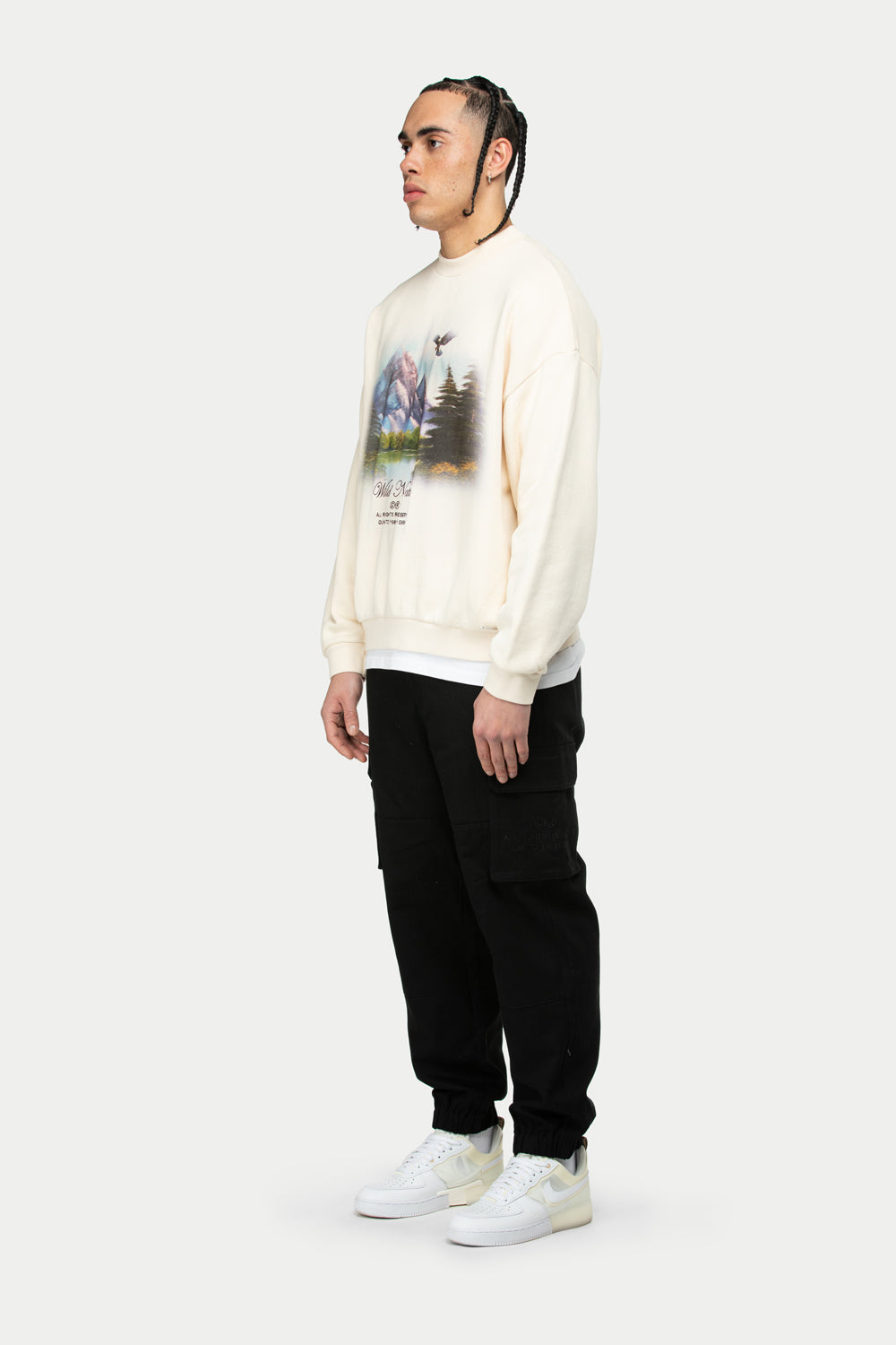 Wild Nature Portrait Sweatshirt Cream