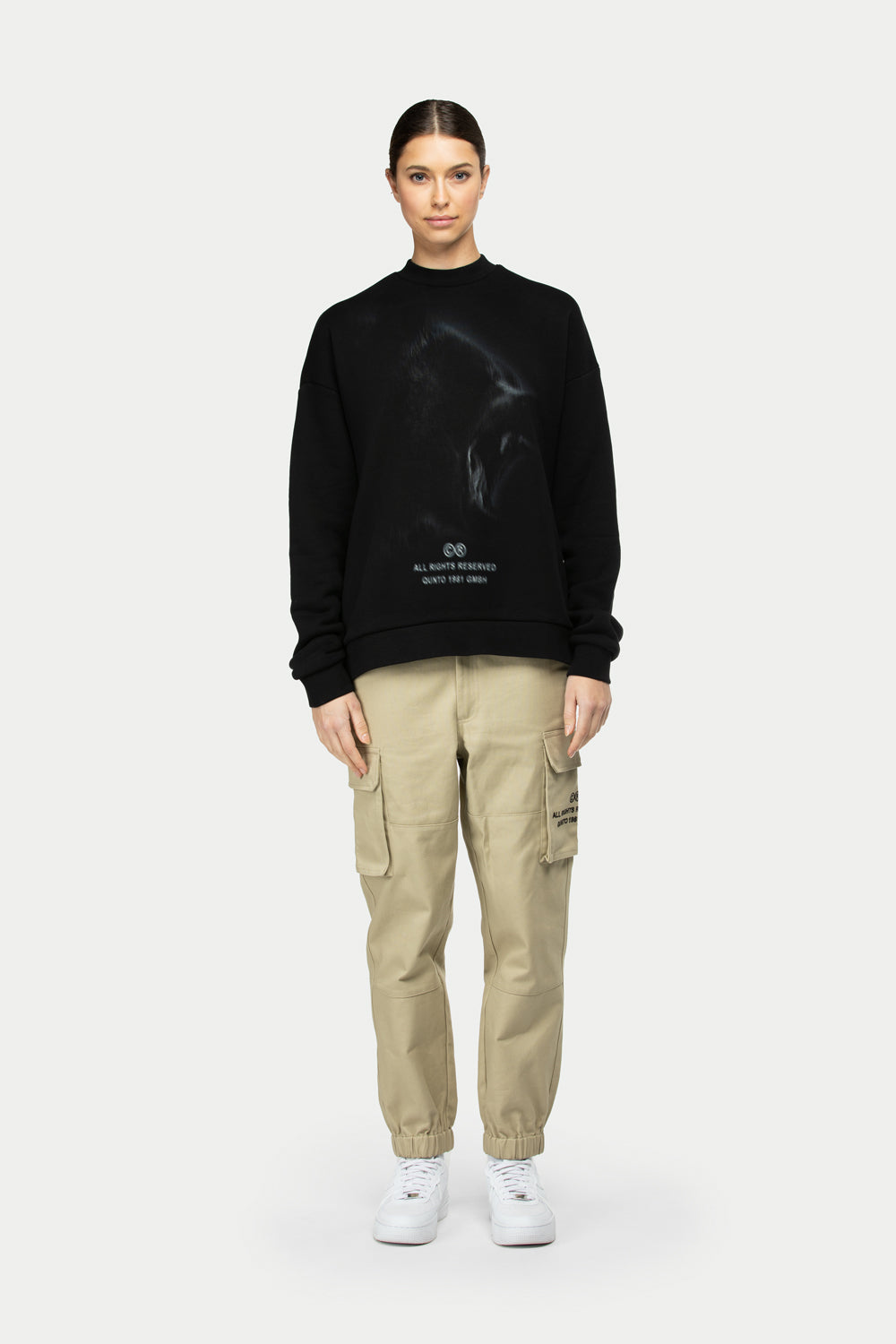 Bear Blurred Sweatshirt Black