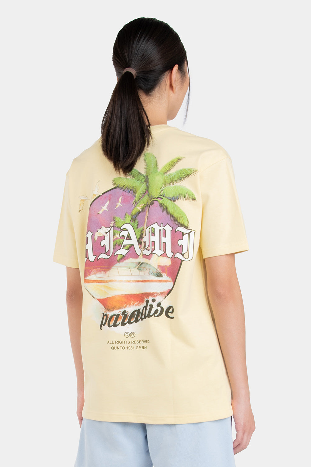 Miami Paradise T-Shirt Light Yellow
