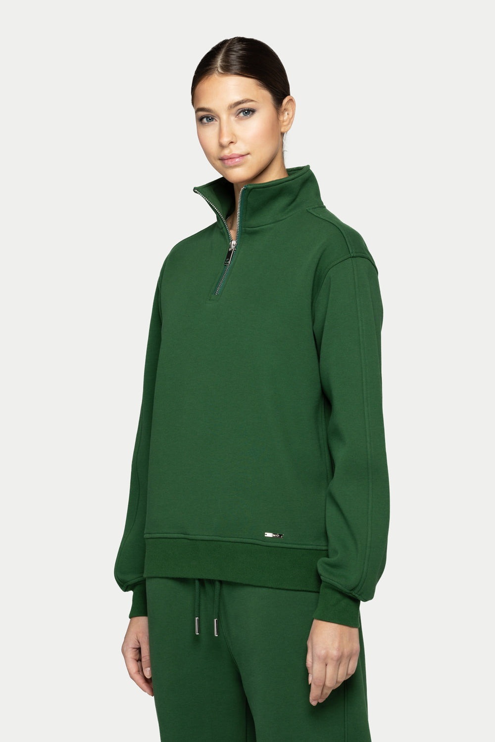Super Heavy Half Zip Green